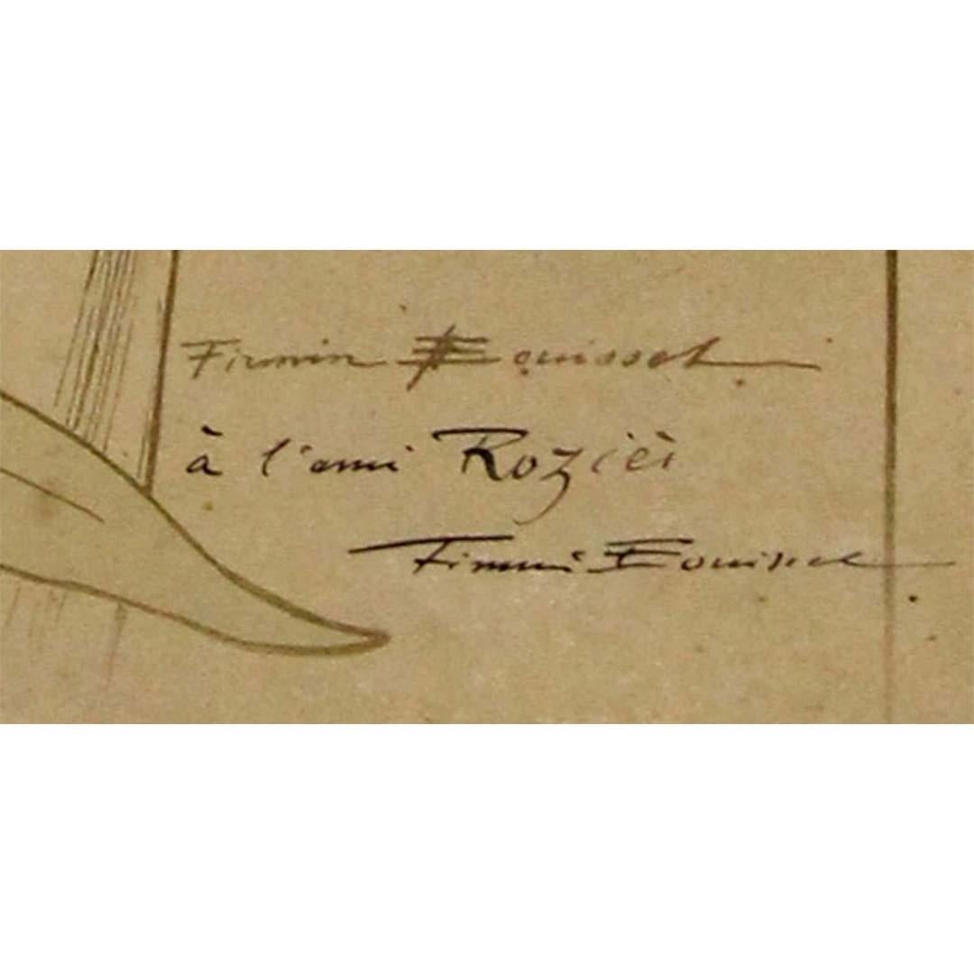 Art Nouveau poster by Firmin Bouisset - Jeune fille dans un décor de feuillages For Sale 2