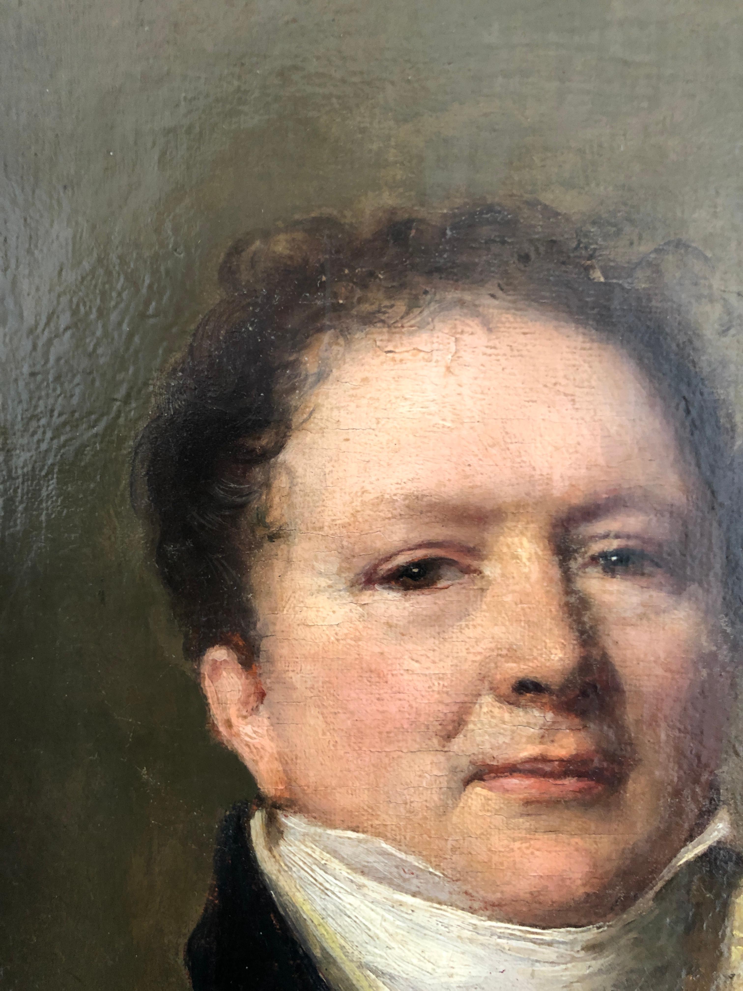Porträt von Jean-Pierre Tournes (1759-1826) (Schwarz), Portrait Painting, von Firmin Massot