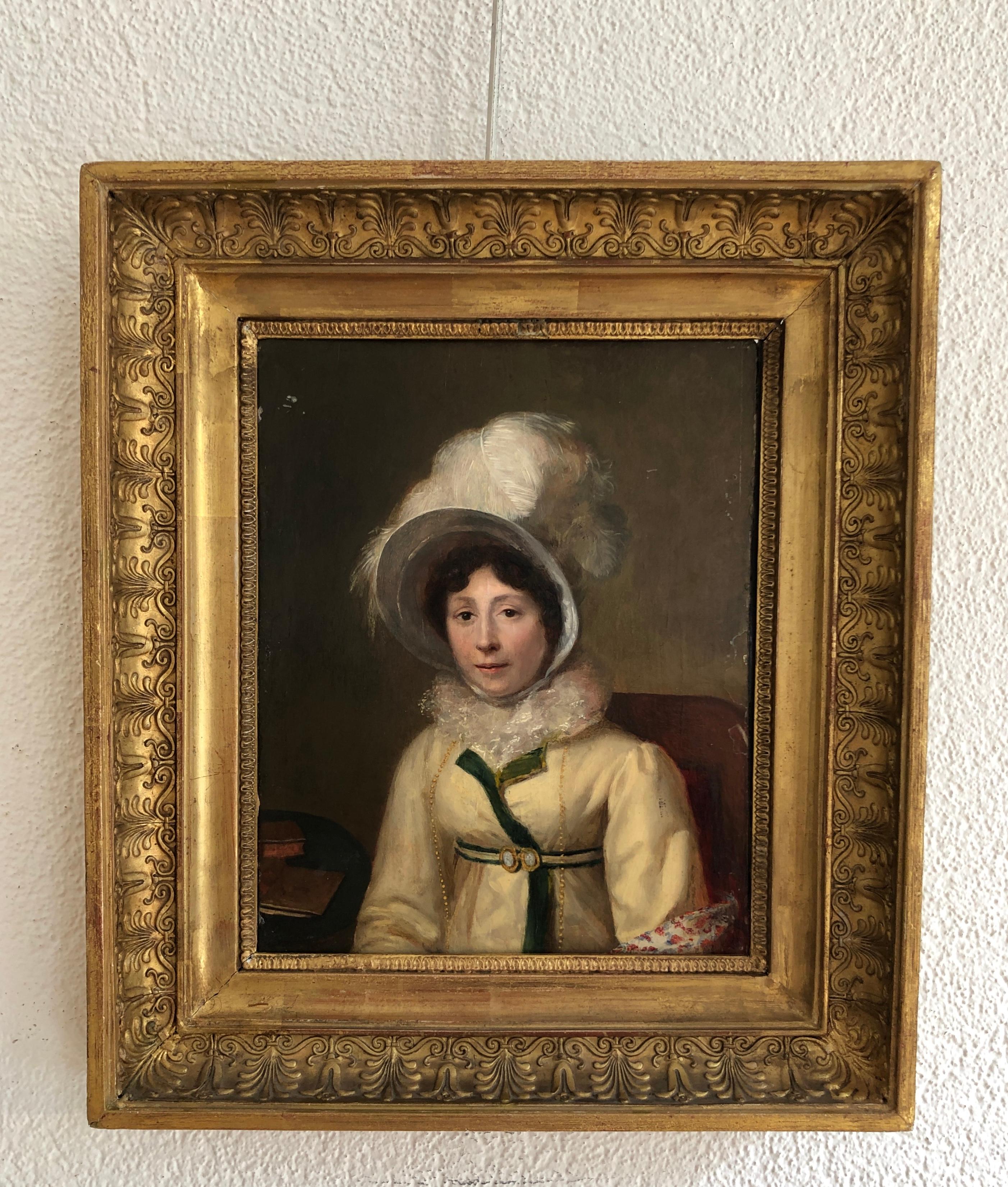 Portrait of Jeanne-Élizabeth de Tournes (1768-1837) - Painting by Firmin Massot