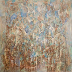 Una danza per la libertà, olio e acrilico su tela, pittura contemporanea iraniana