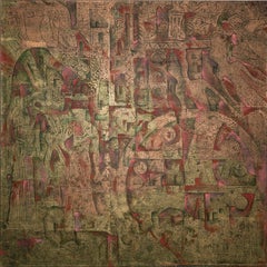 Beyond Forms, Oil and acrylic on canvas, Iranian Contemporary Painting