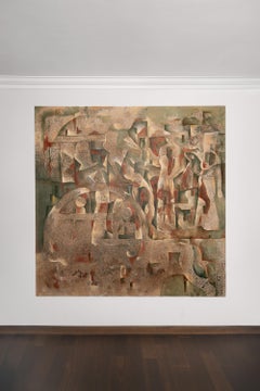 The Dance of Joy and Life, Oil and acrylic on canvas, Iranian Contemporary Art