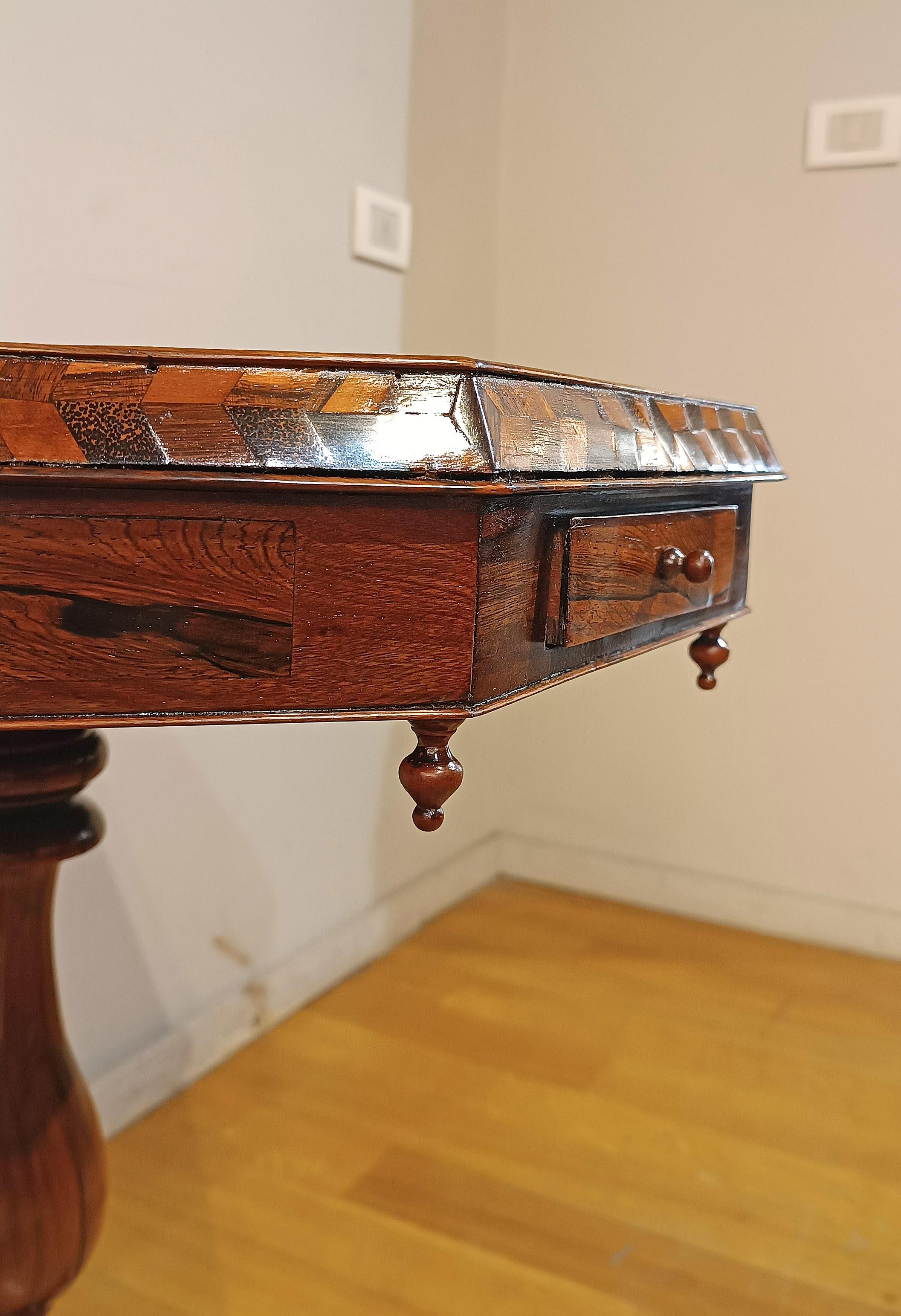 Fruitwood FIRST 19th CENTURY CHARLES X COFFEE TABLE WITH INLAID TOP For Sale