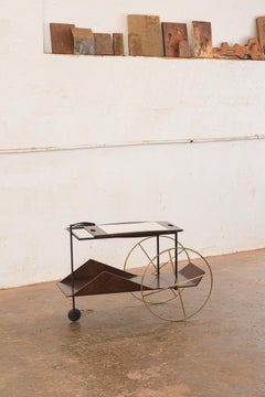 First and Rare Version of Jorge Zalszupin "JZ" Tea Trolley