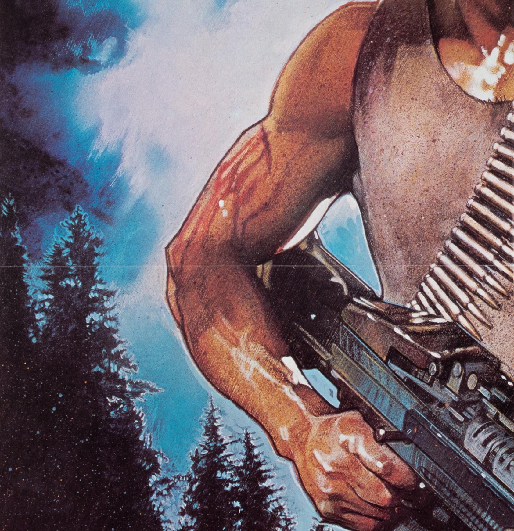 American FIRST BLOOD RAMBO 1982 US 1 Sheet Film Movie Poster, DREW STRUZAN For Sale