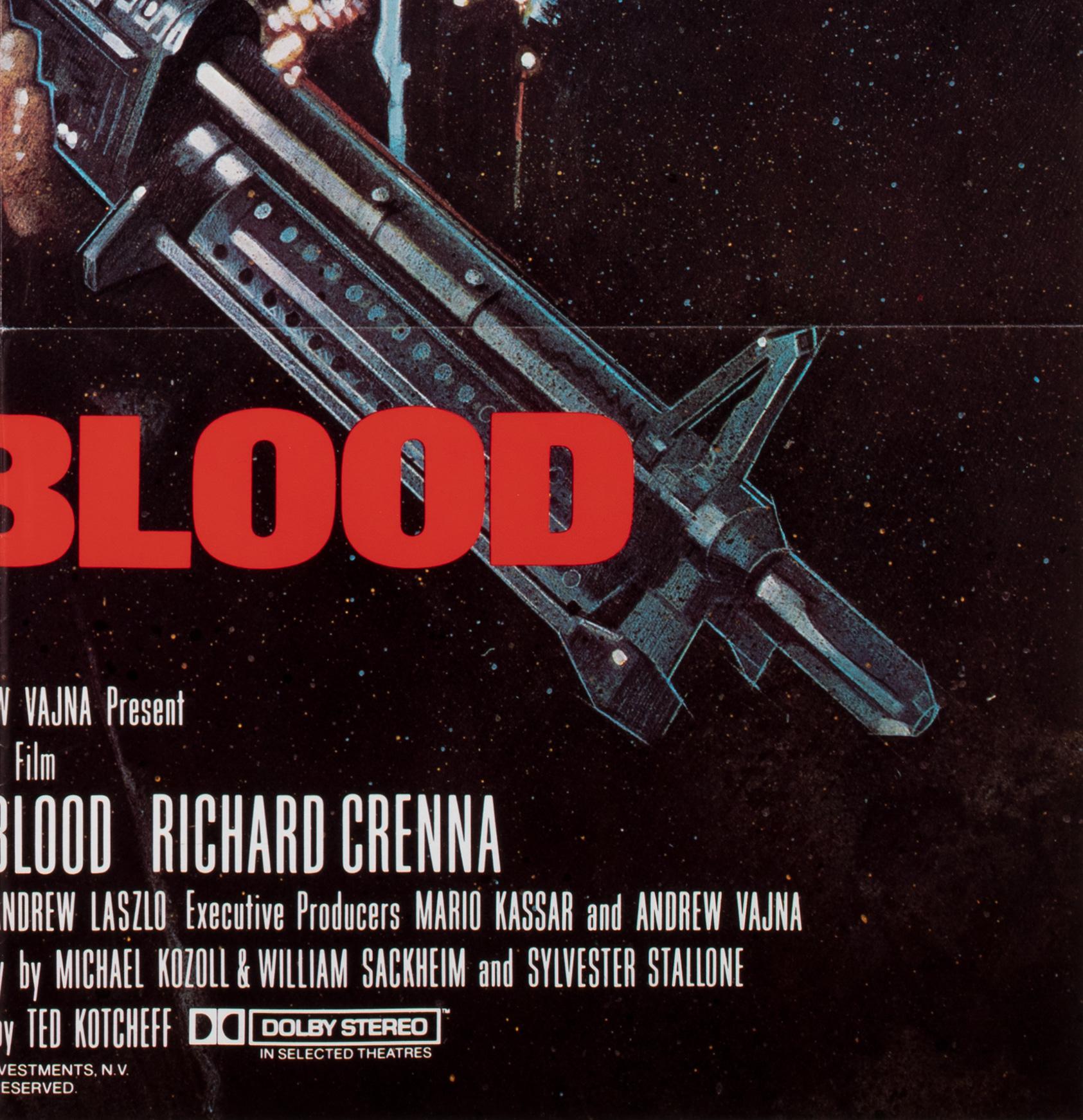 Linen FIRST BLOOD RAMBO 1982 US 1 Sheet Film Movie Poster, DREW STRUZAN For Sale