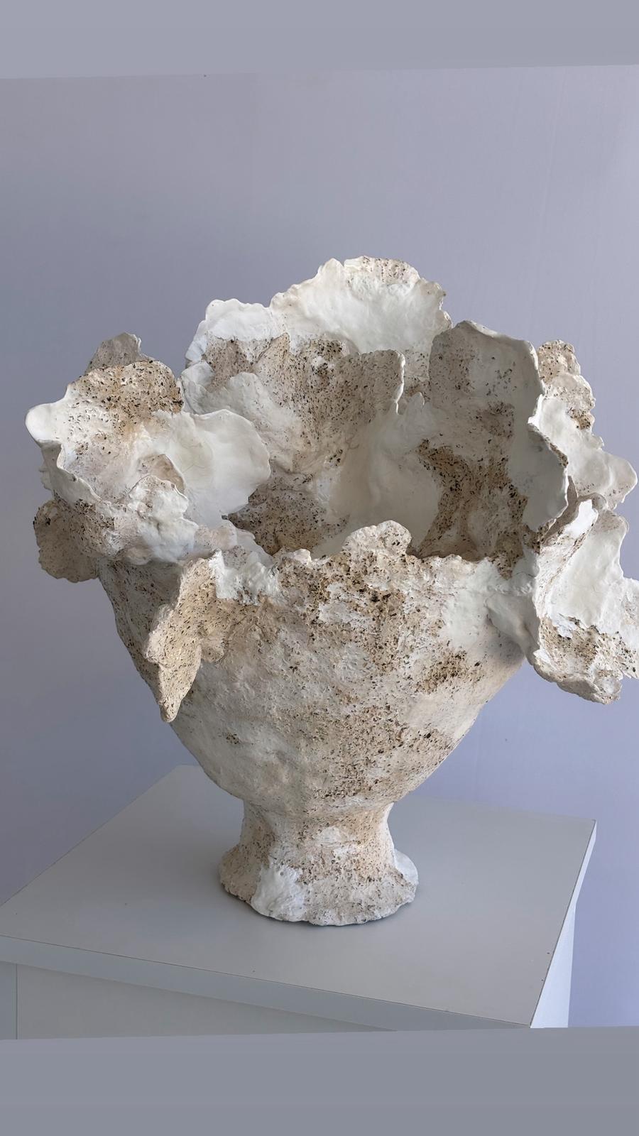 This vessel embodies the very first moment of existence—the instant of awakening, the first inhale, the quiet arrival of life. It is the opening between inner and outer worlds, where breath meets form and sensation precedes language. “First Breath”