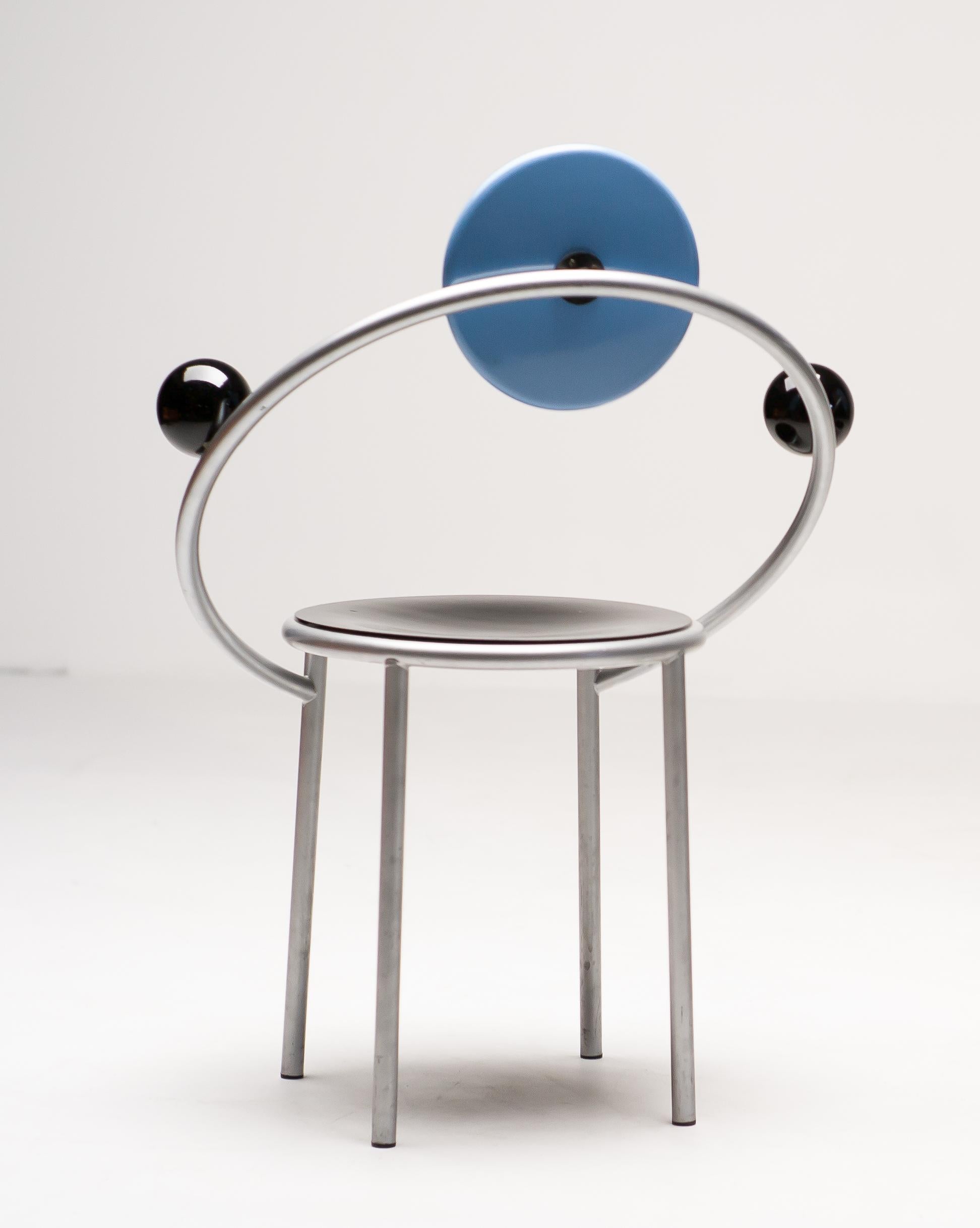 Lacquered First Chair by Michele De Lucchi for Memphis, Marked