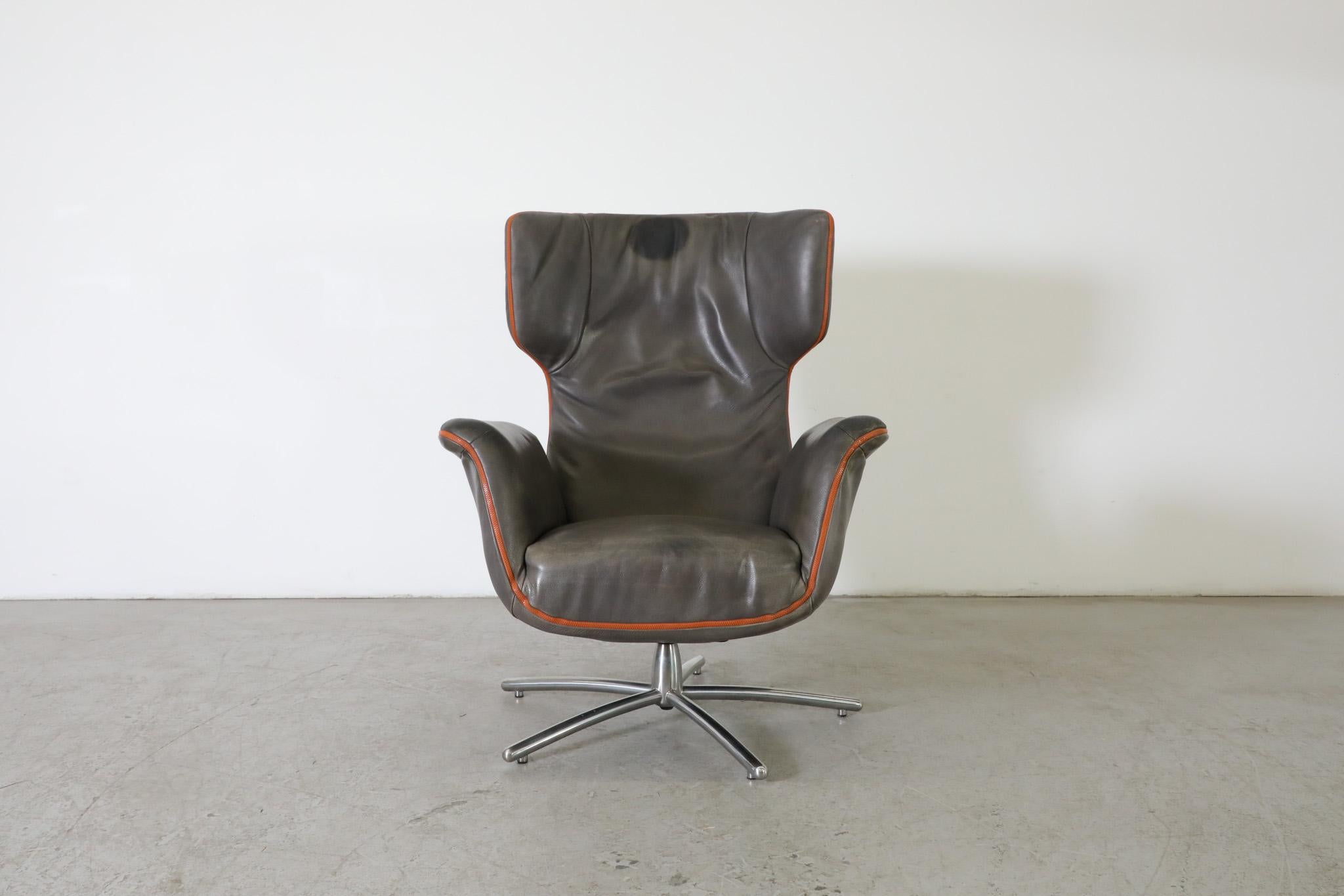 Leather 'First Class Armchair' by Gerard van den Berg for Label For Sale