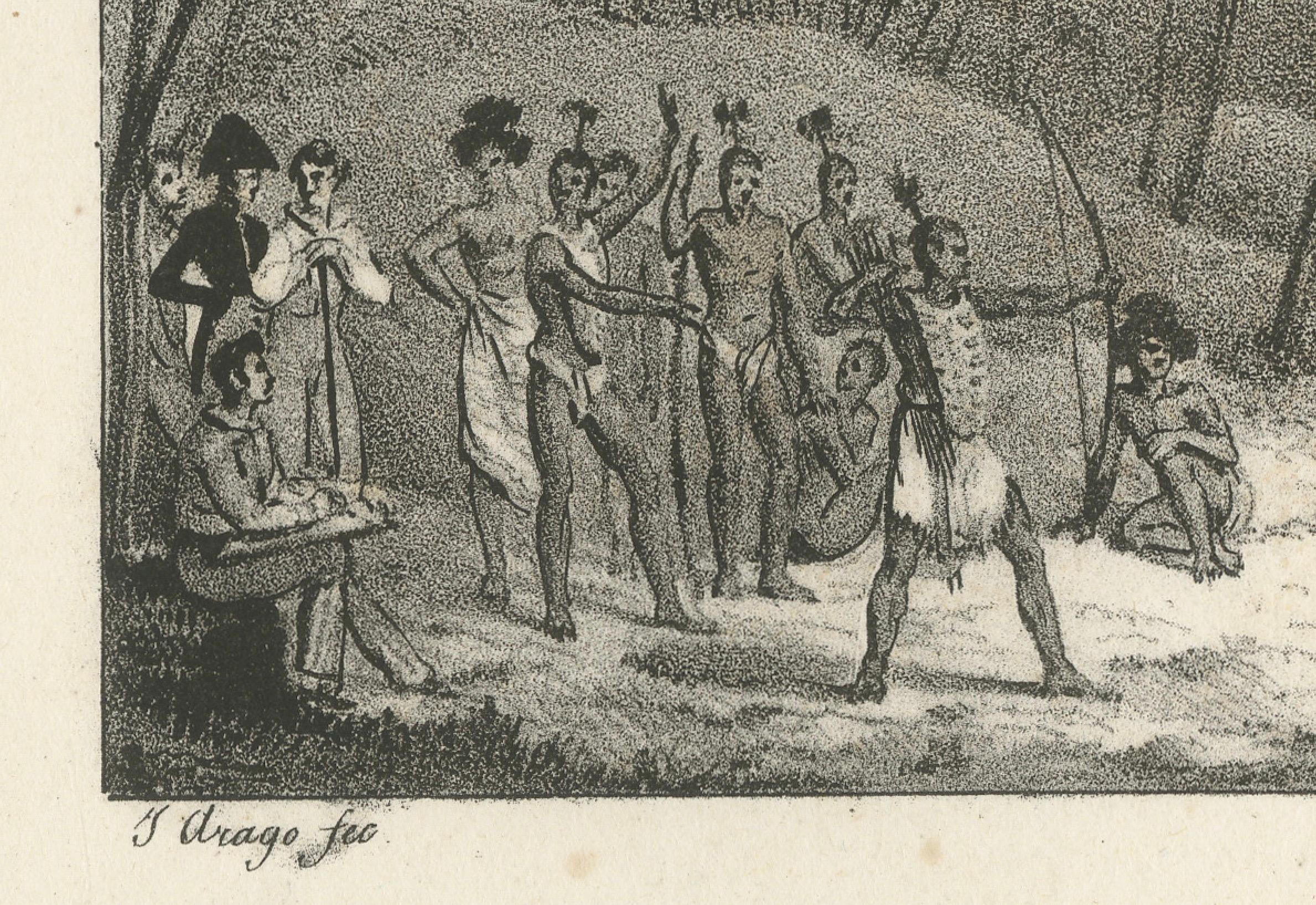 First Contact in Owhyhee: Webbers Gravur von Hawaii aus dem Jahr 1785 im Zustand „Gut“ im Angebot in Langweer, NL