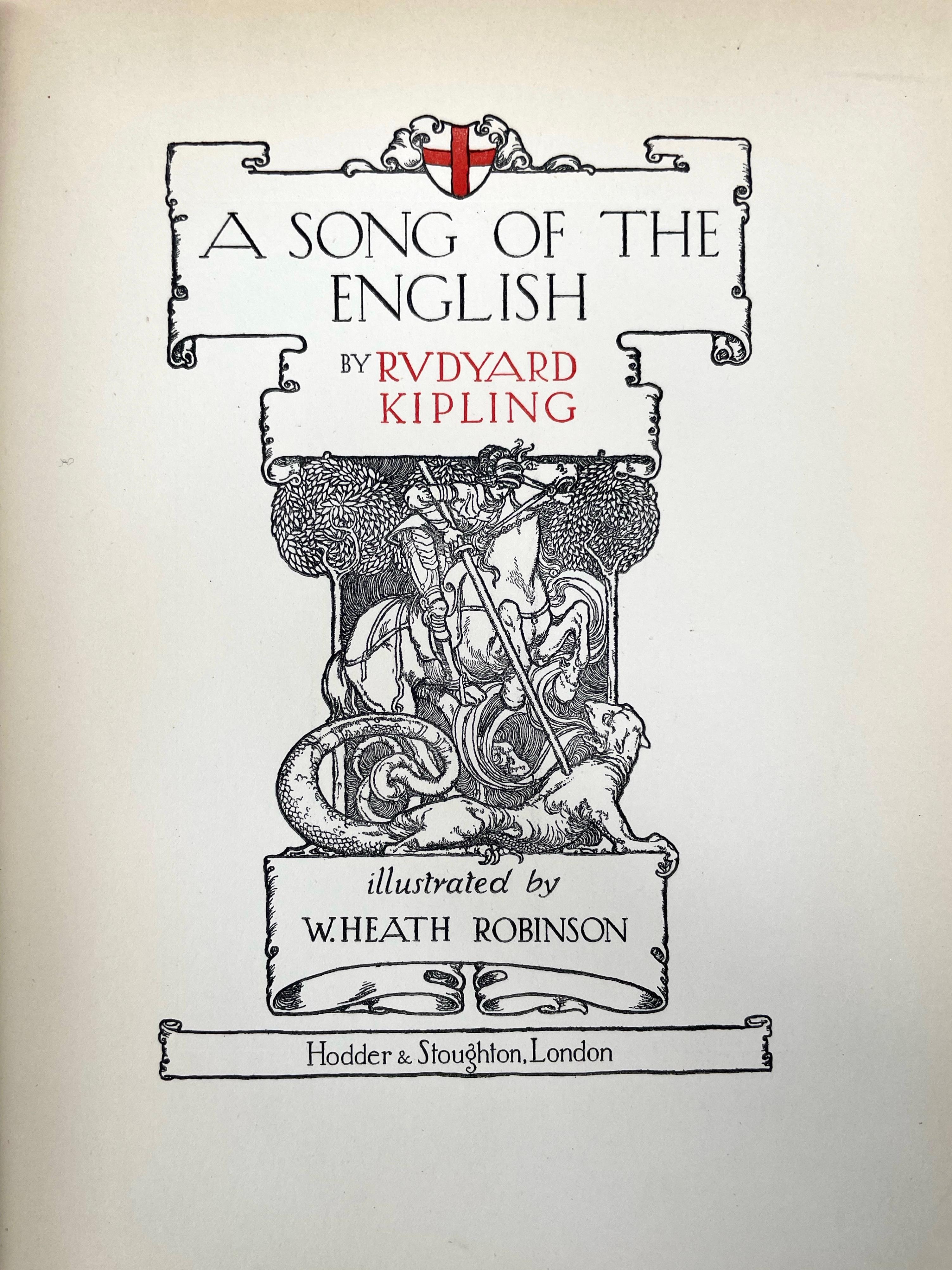 Paper First Edition a Song of the English by Rudyard Kipling For Sale