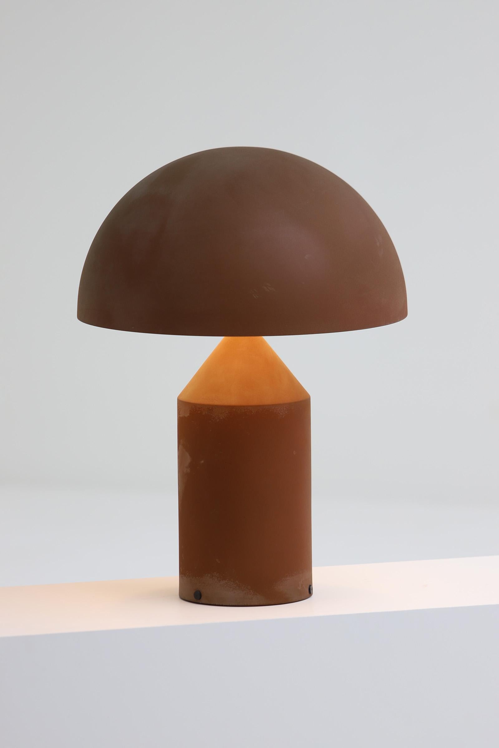 Mid-Century Modern first edition Atollo table lamp designed by Vico Magistretti in 1977 Oluce Italy For Sale