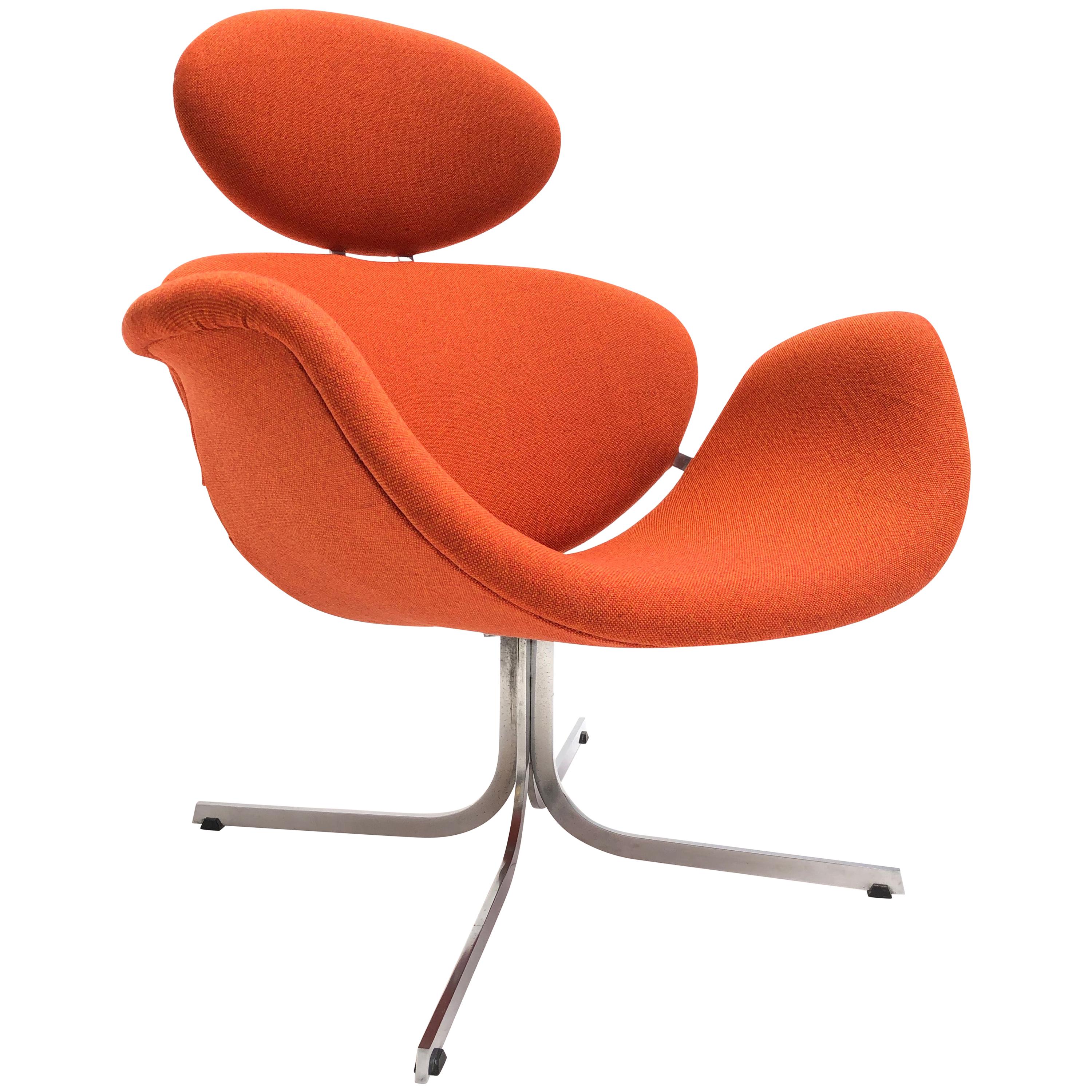 First Edition "Big Tulip" Lounge Chair Model F551 by Pierre Paulin Artifort 1959