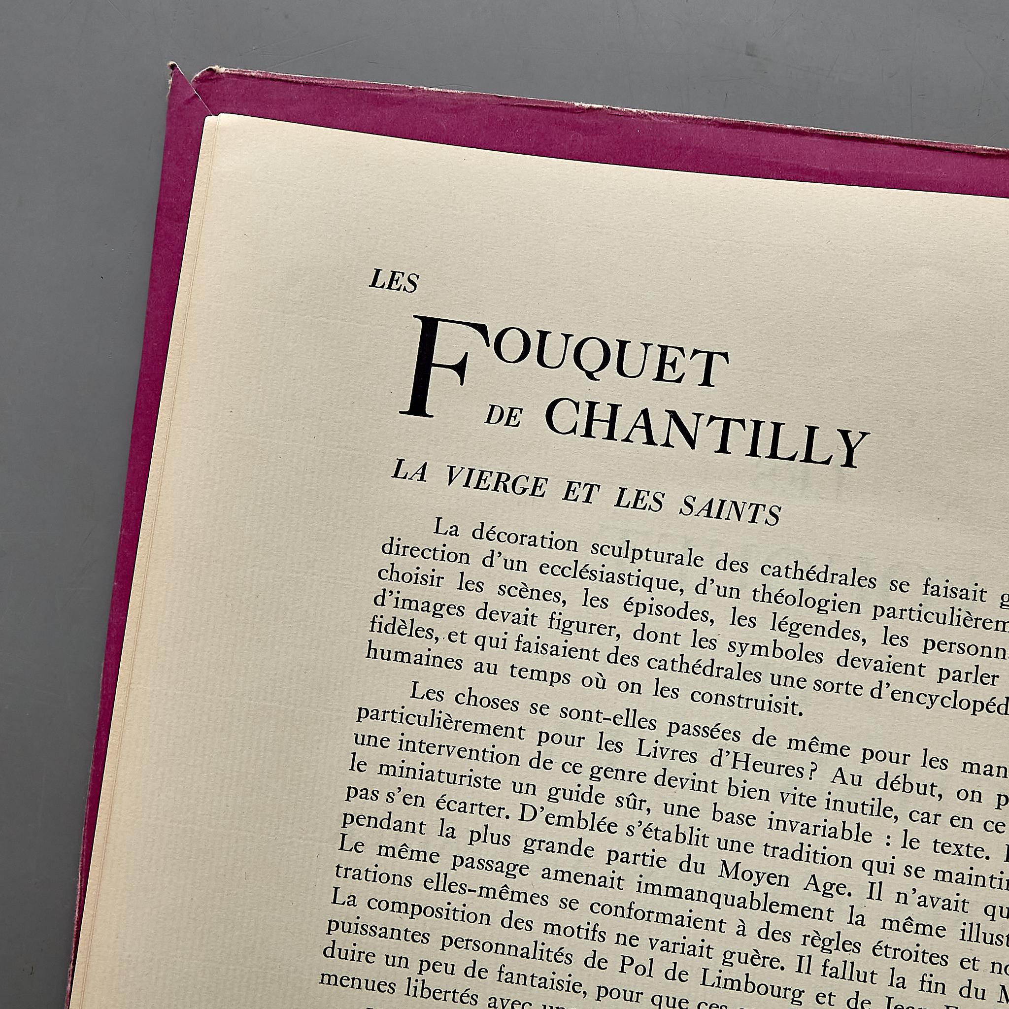 Paper First Edition Book: 'Les Fouquet De Chantilly' 'La Verge Et Les Saints' Verve For Sale