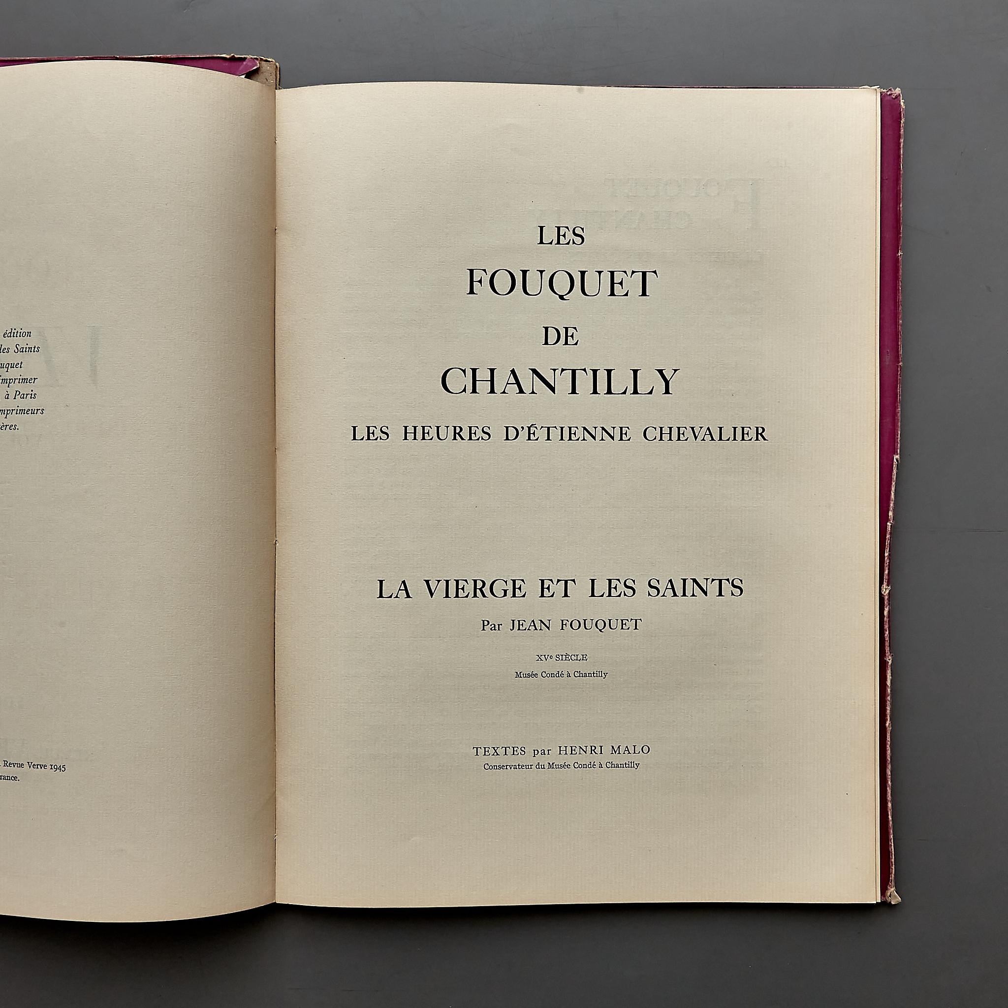 First Edition Book: 'Les Fouquet De Chantilly' 'La Verge Et Les Saints' Verve For Sale 2