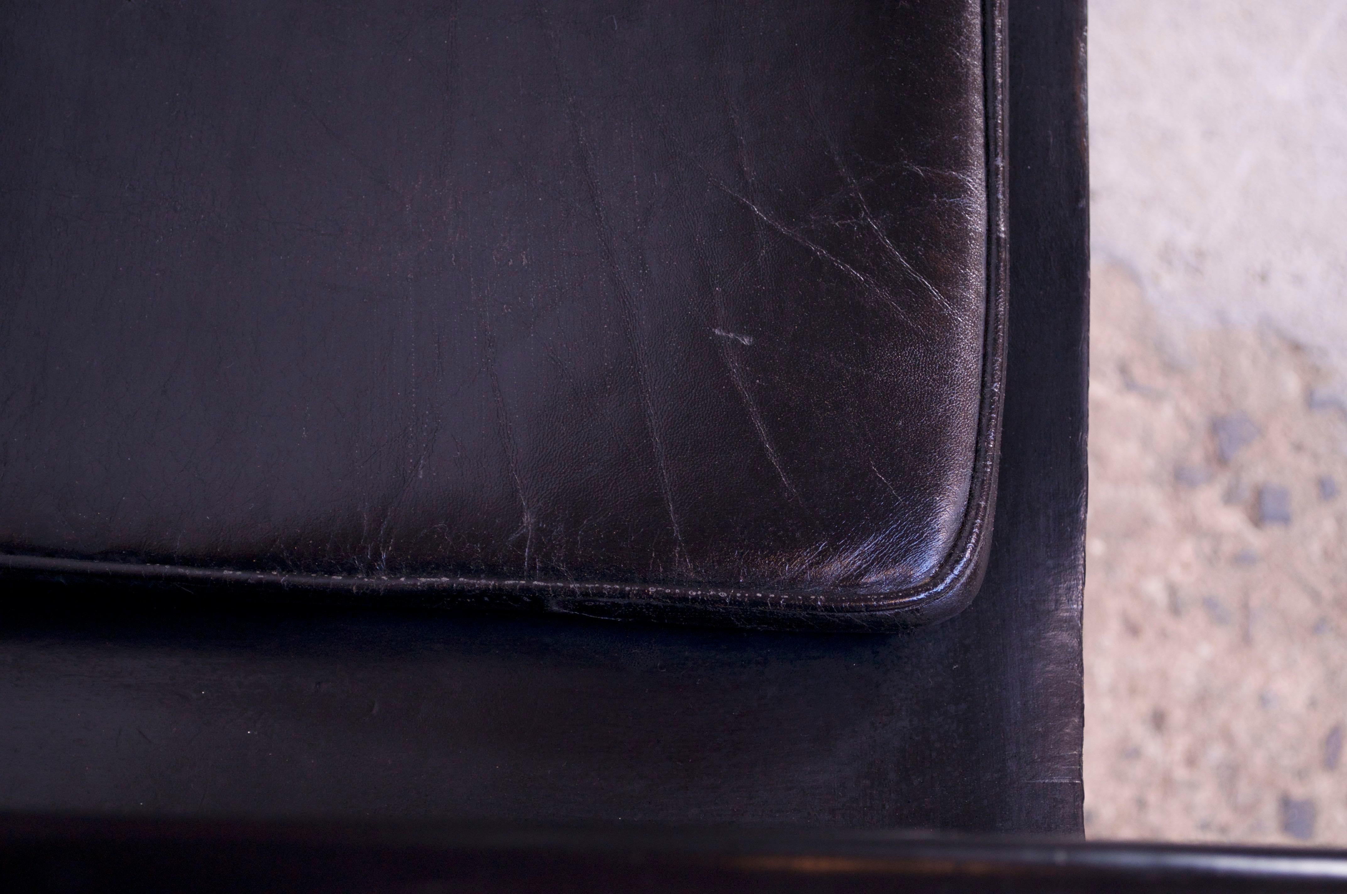 First Edition Charles Pollack for Knoll 657 'Sling Chair' in Black Leather 1