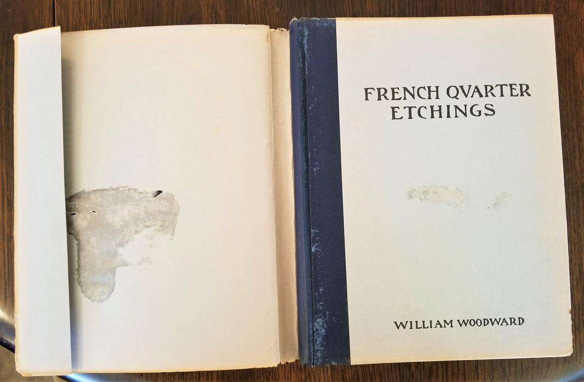American First Edition First Printing of French Quarter Etchings by W Woodward