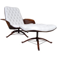 First Edition George Mulhauser for Plycraft Mr Chair Lounge Chair and Ottoman