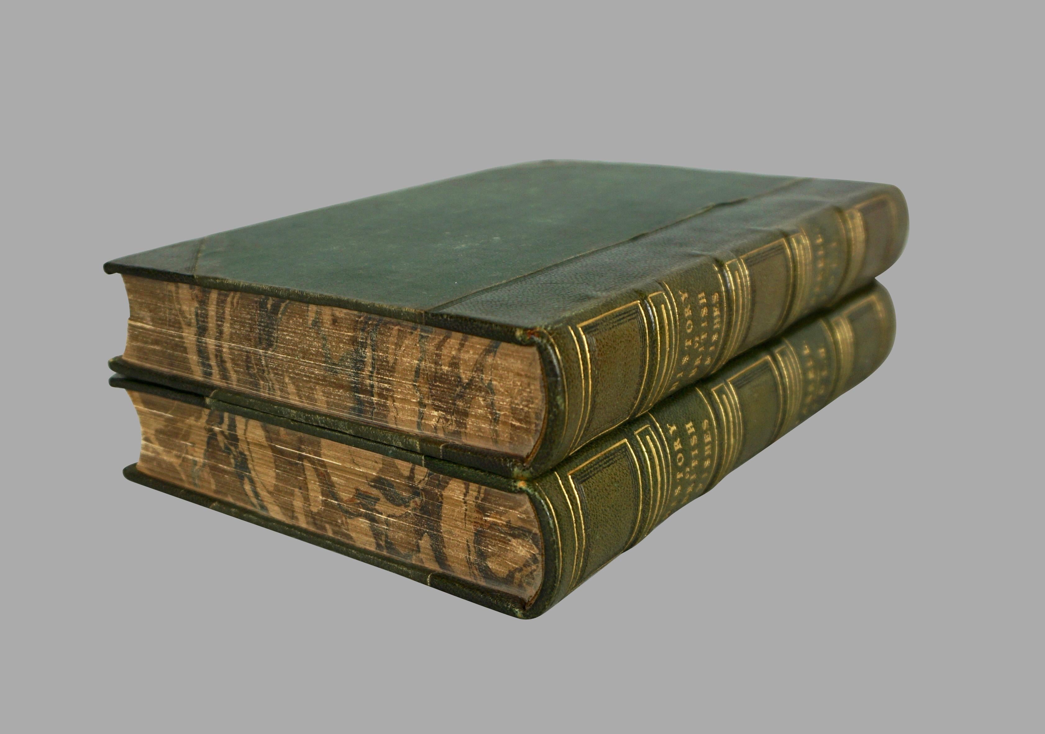 English First Edition: History of British Fishes by Yarrell Leather Bound in 2 Volumes