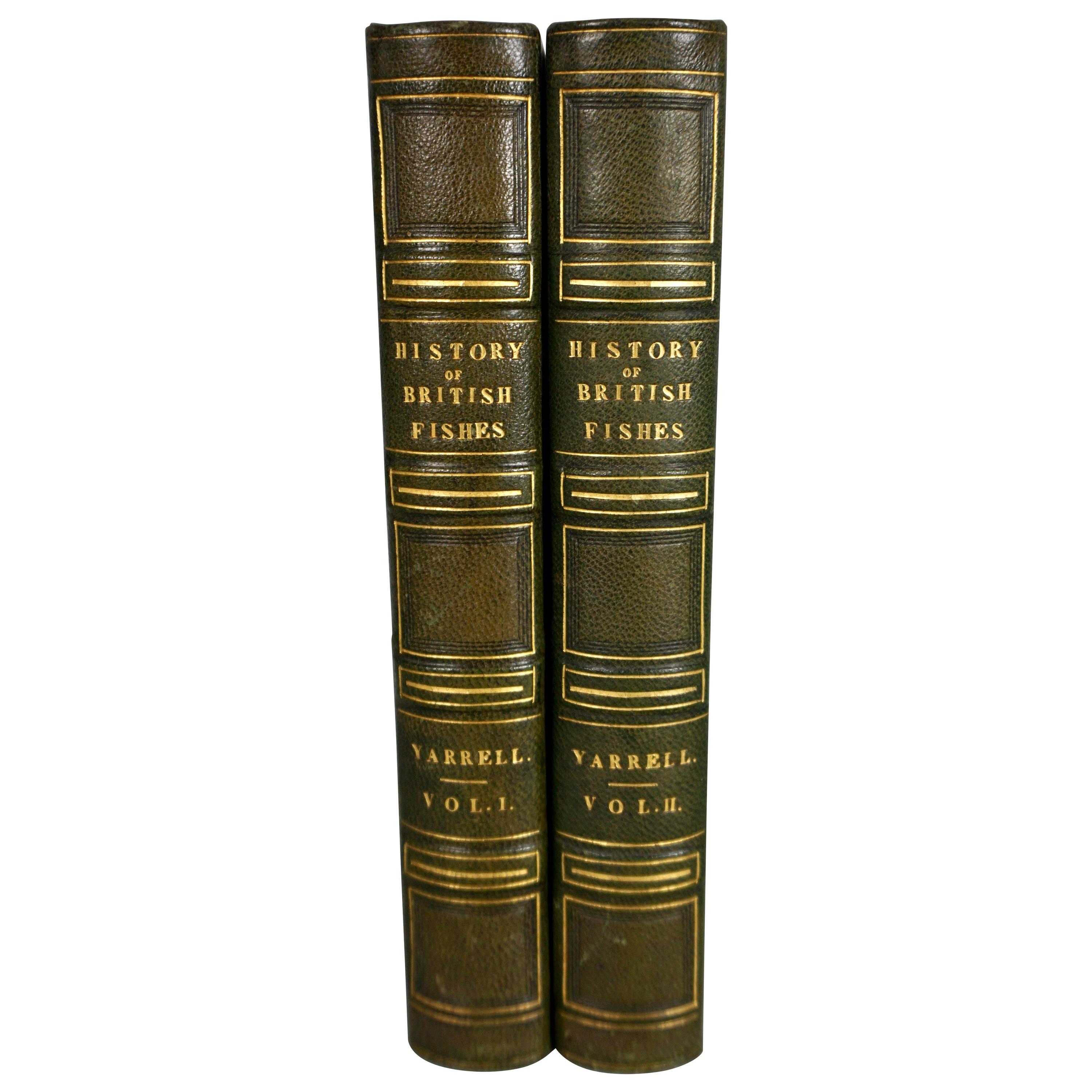 First Edition: History of British Fishes by Yarrell Leather Bound in 2 Volumes