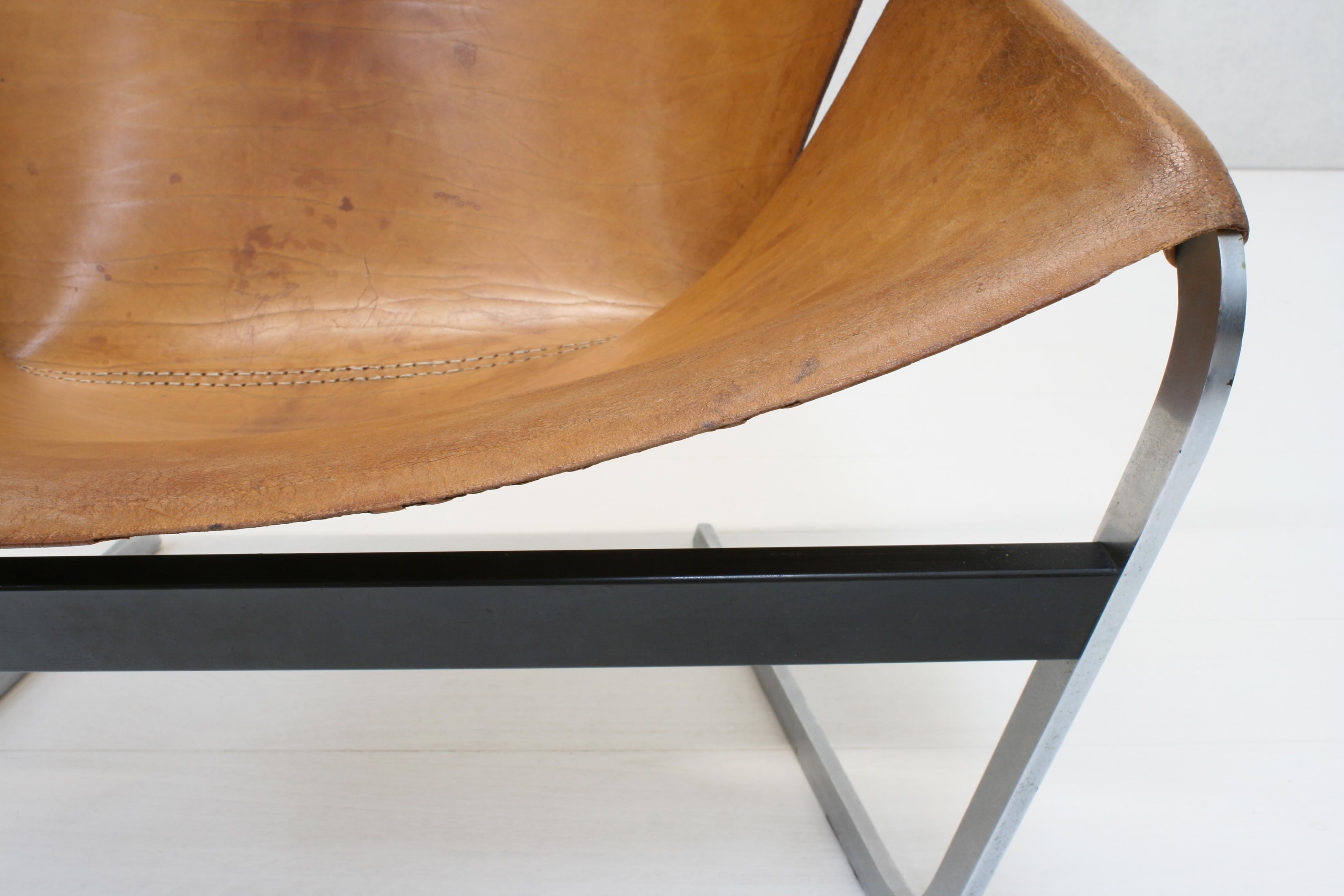 First Edition Leather F444 Cantilever Lounge Chair by Pierre Paulin for Artifort 4