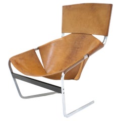 First Edition Leather F444 Cantilever Lounge Chair by Pierre Paulin for Artifort