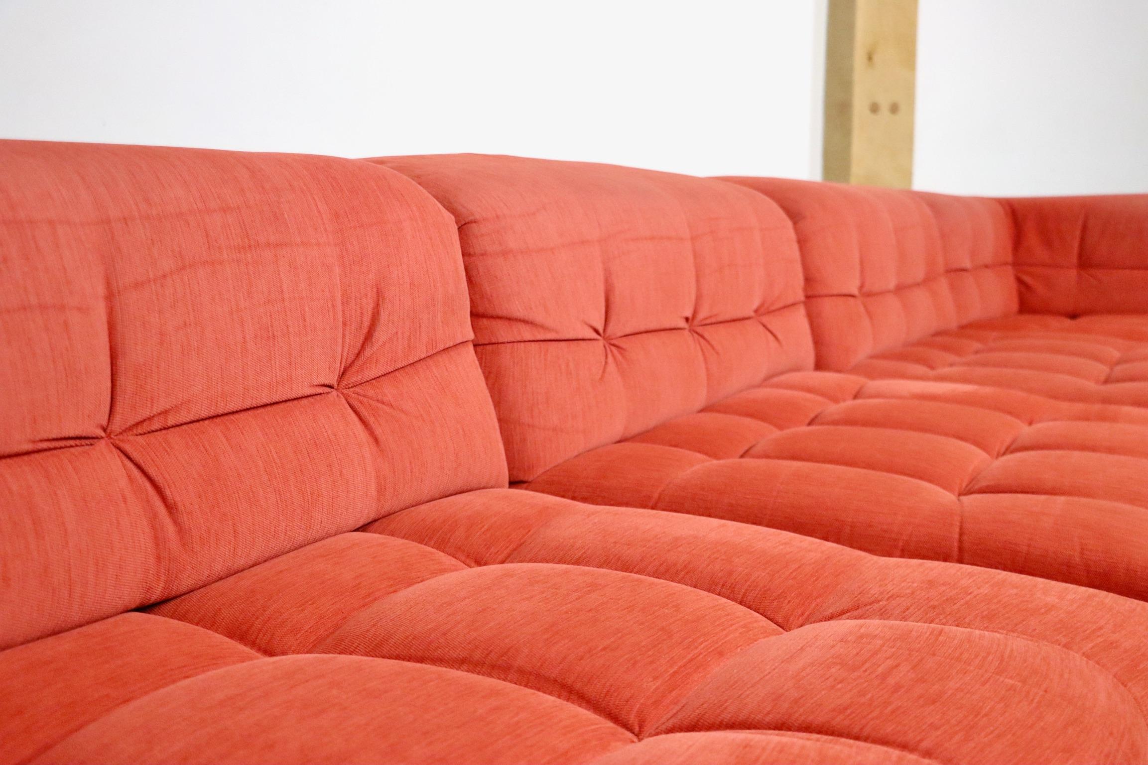 First Edition Mah Jong Sofa in Red by Roche Bobois, 1970s 6