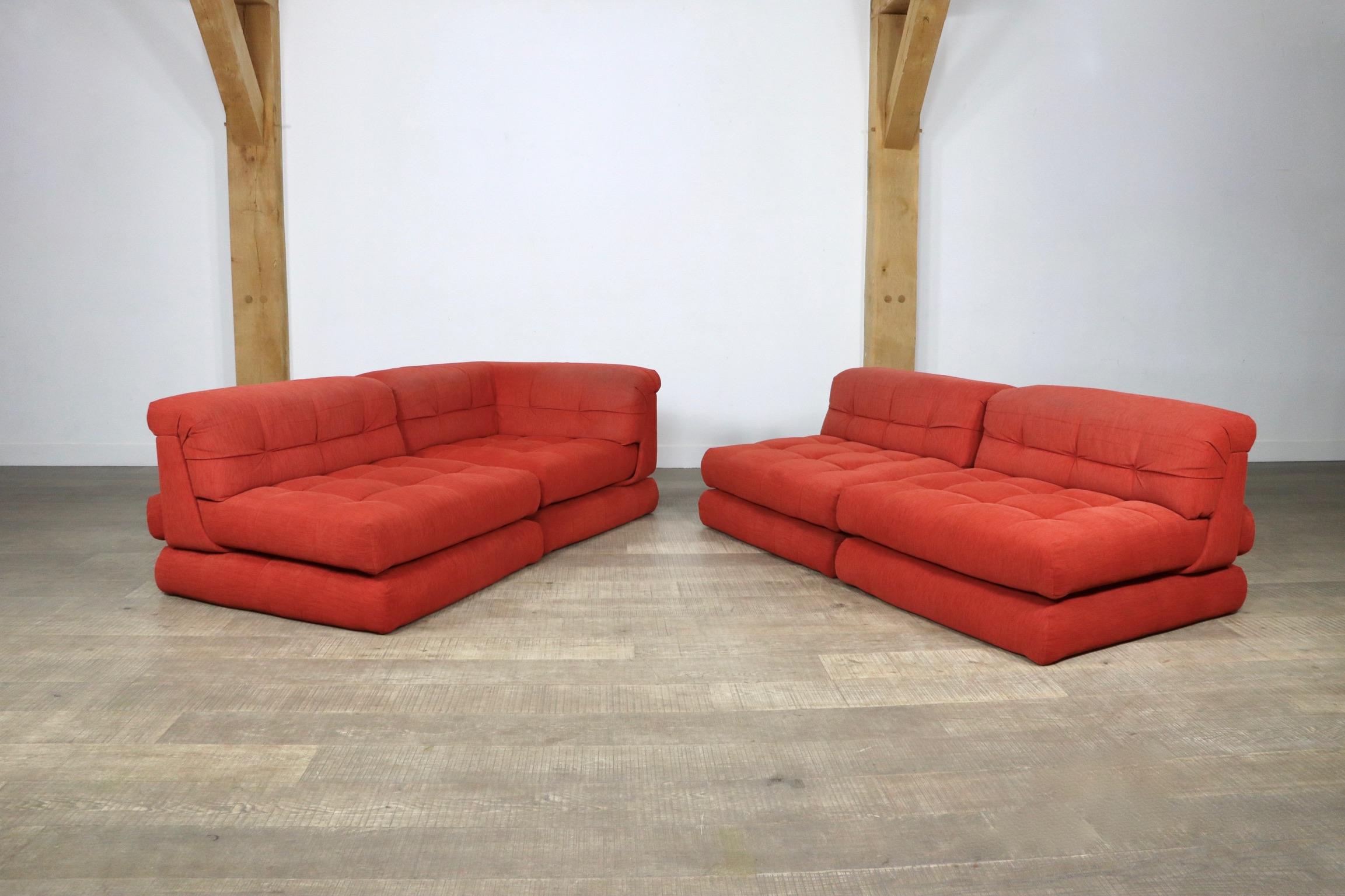 First Edition Mah Jong Sofa in Red by Roche Bobois, 1970s 7