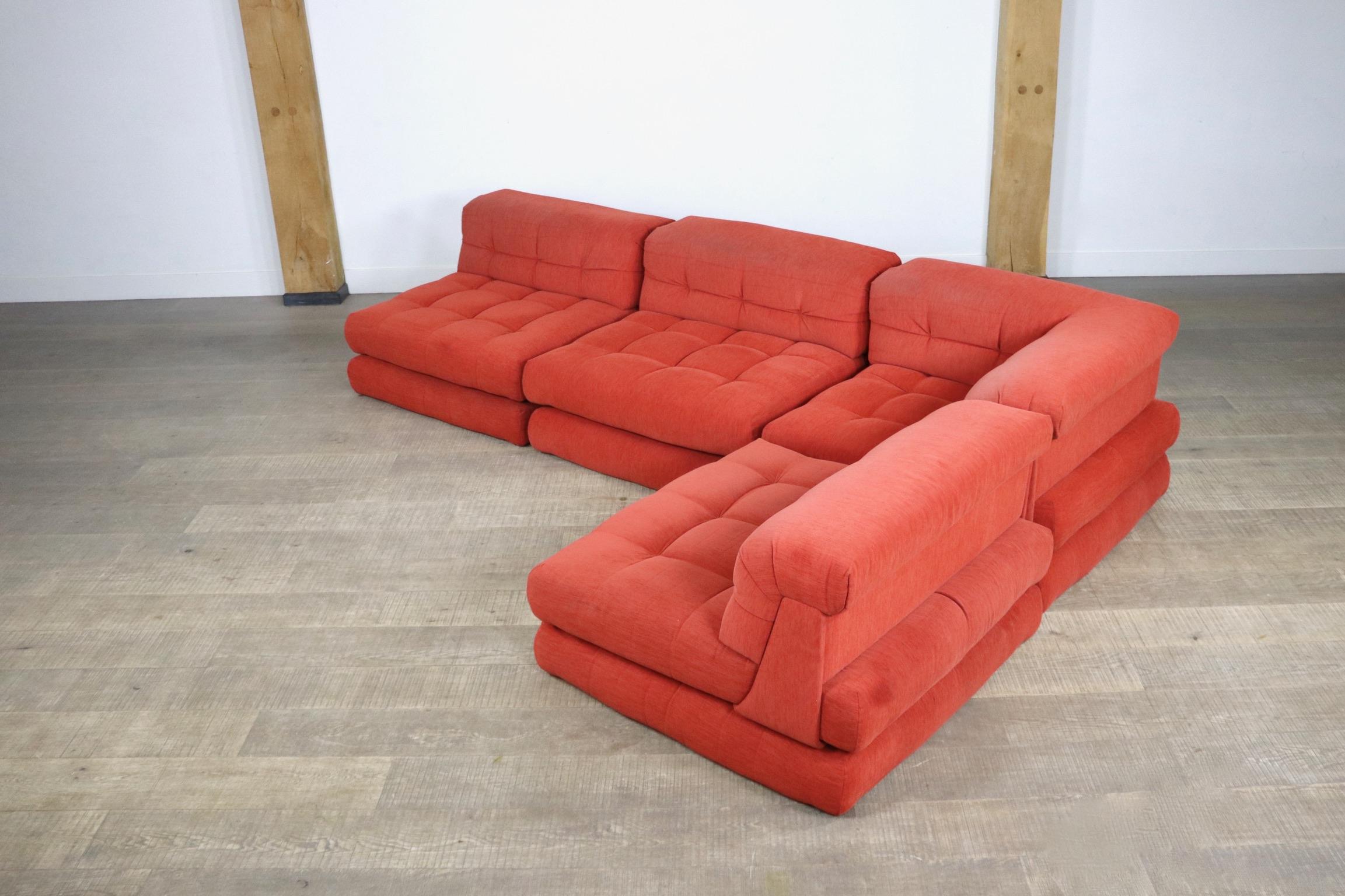 First Edition Mah Jong Sofa in Red by Roche Bobois, 1970s 9