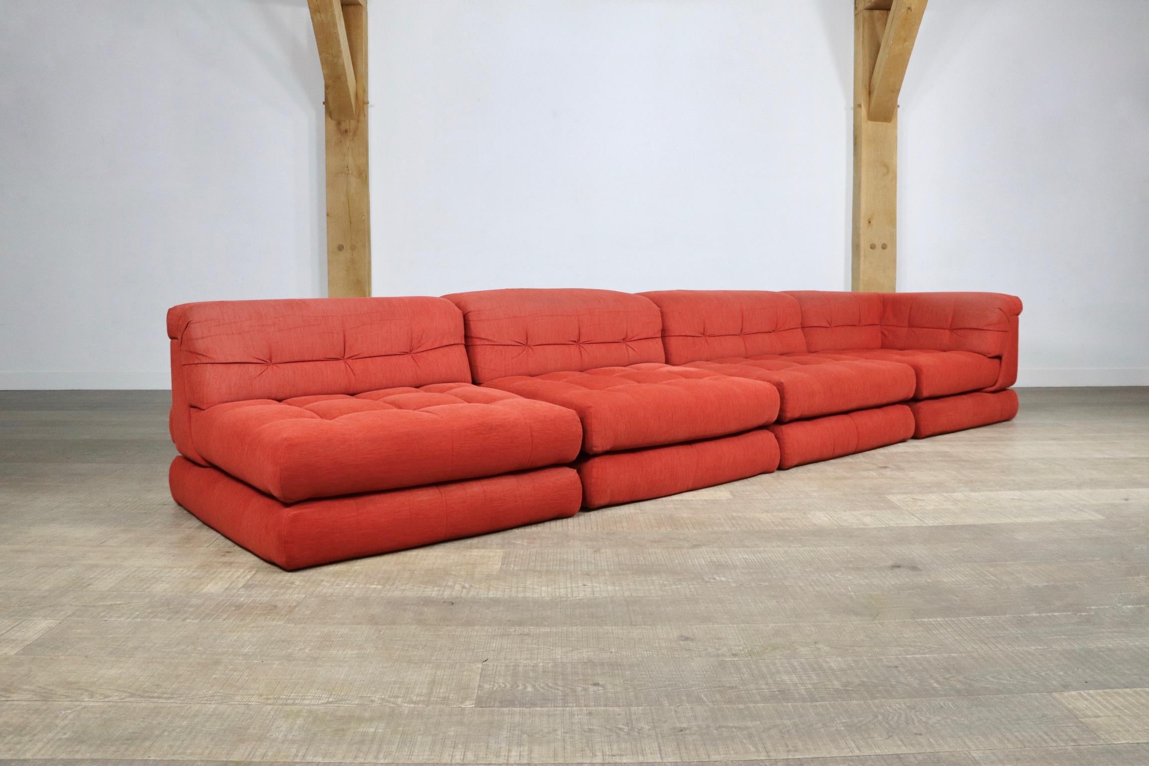 Mid-20th Century First Edition Mah Jong Sofa in Red by Roche Bobois, 1970s