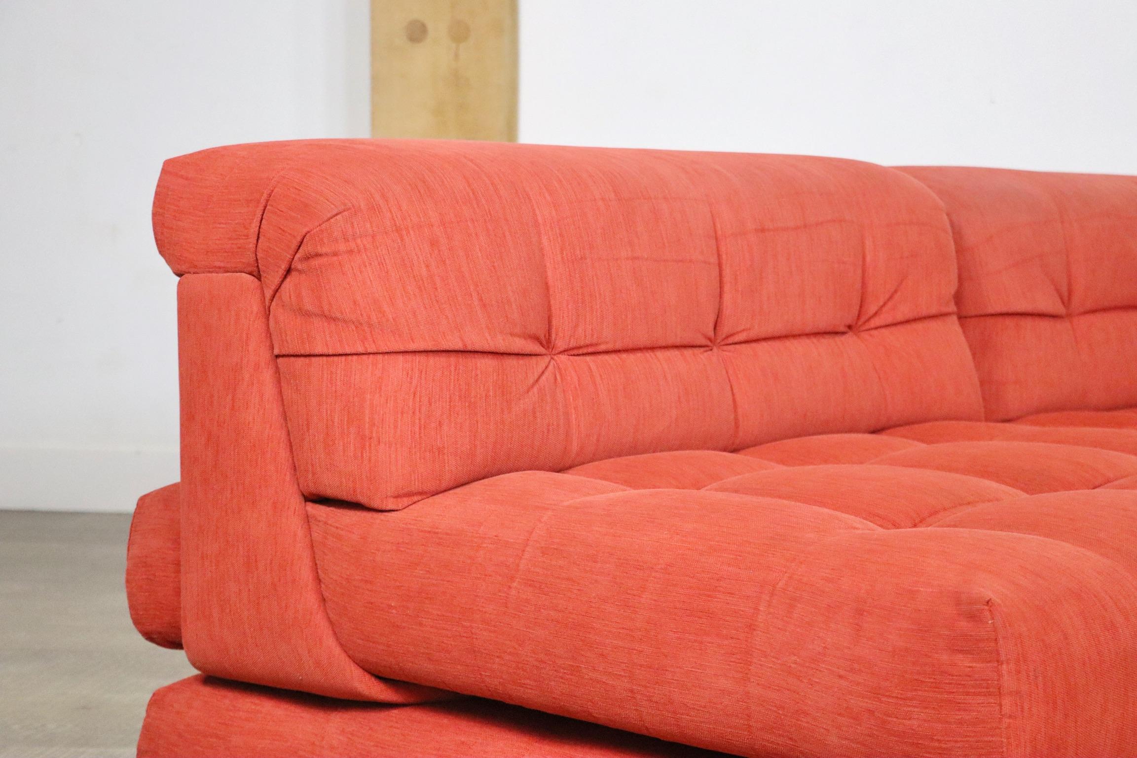 First Edition Mah Jong Sofa in Red by Roche Bobois, 1970s 1