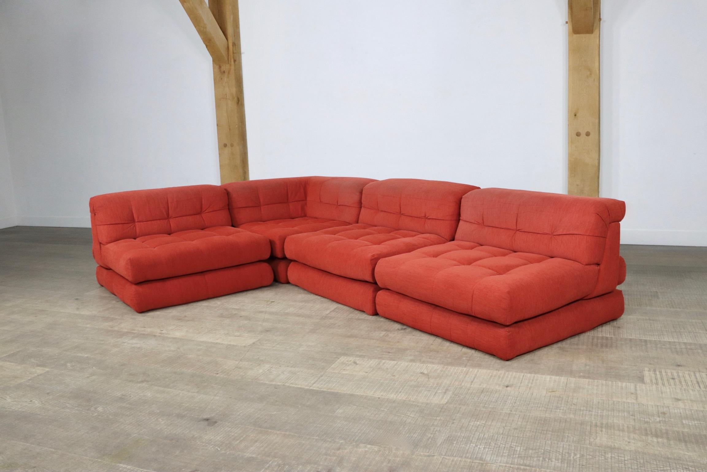 First Edition Mah Jong Sofa in Red by Roche Bobois, 1970s 2