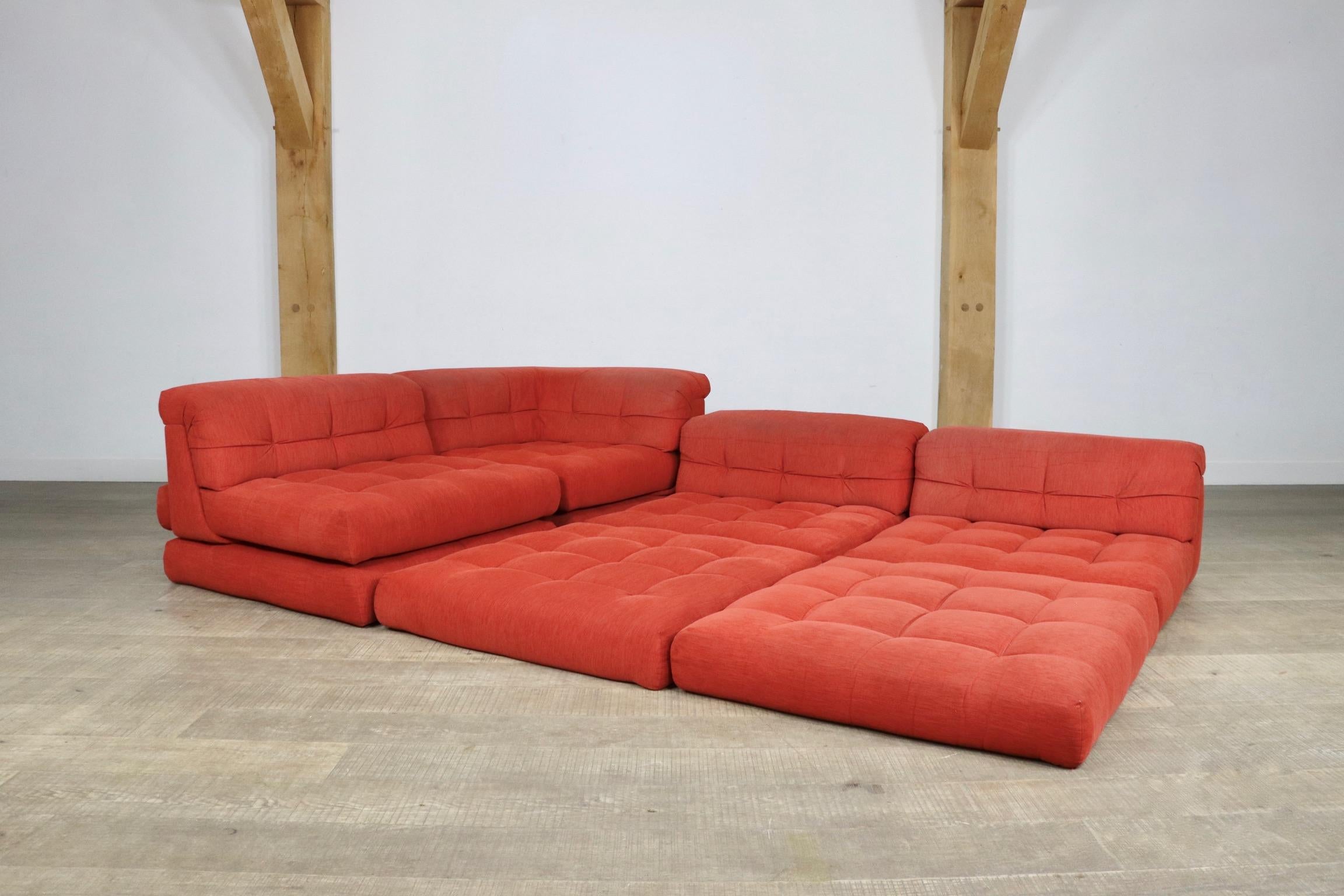 First Edition Mah Jong Sofa in Red by Roche Bobois, 1970s 4