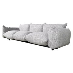 mario marenco sofa First Edition Mario Marenco 3-Seater Sofa in Grey Bouclé for Arflex, 1970s