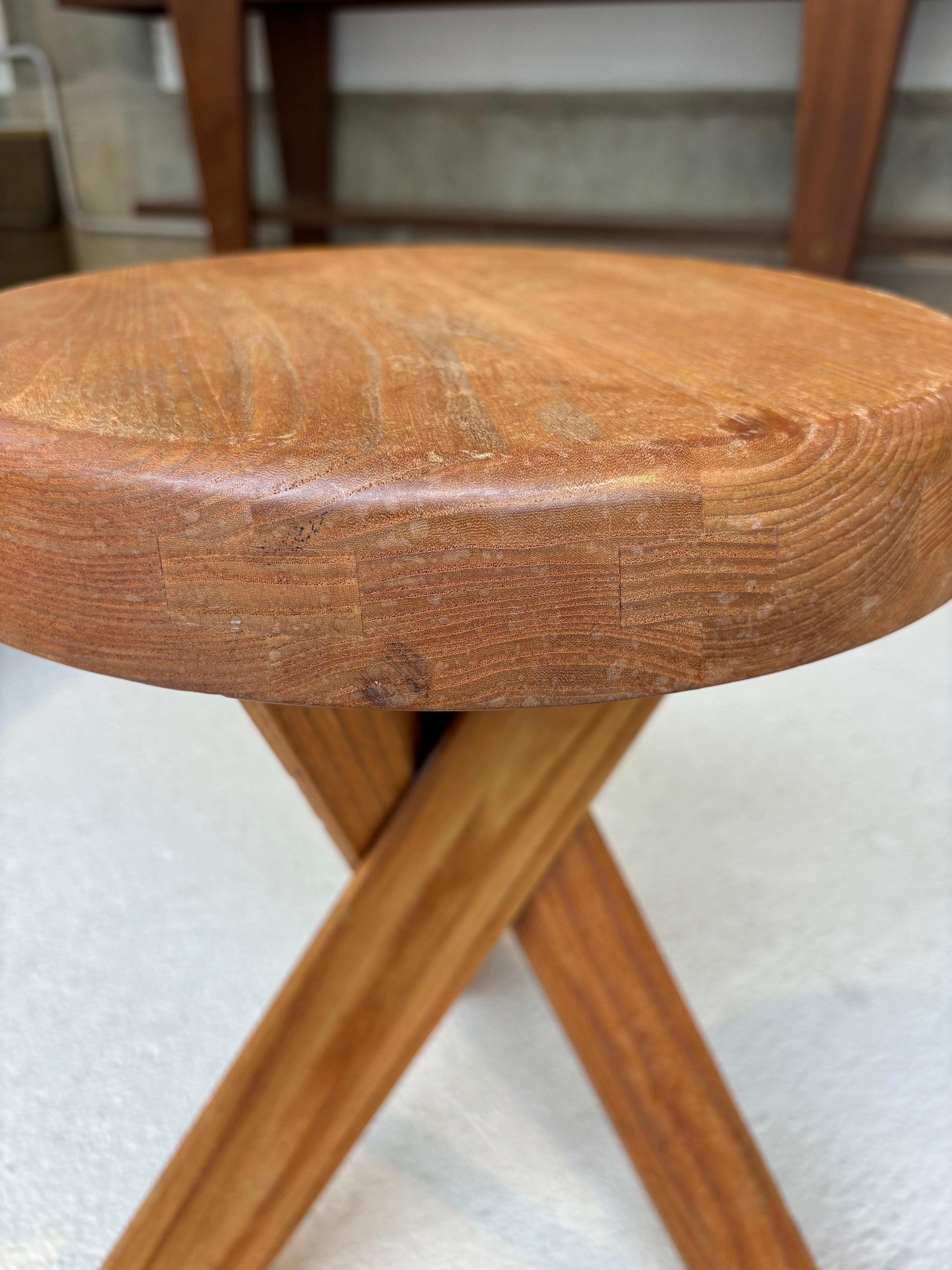 First edition of S31 stool by Pierre Chapo For Sale 5
