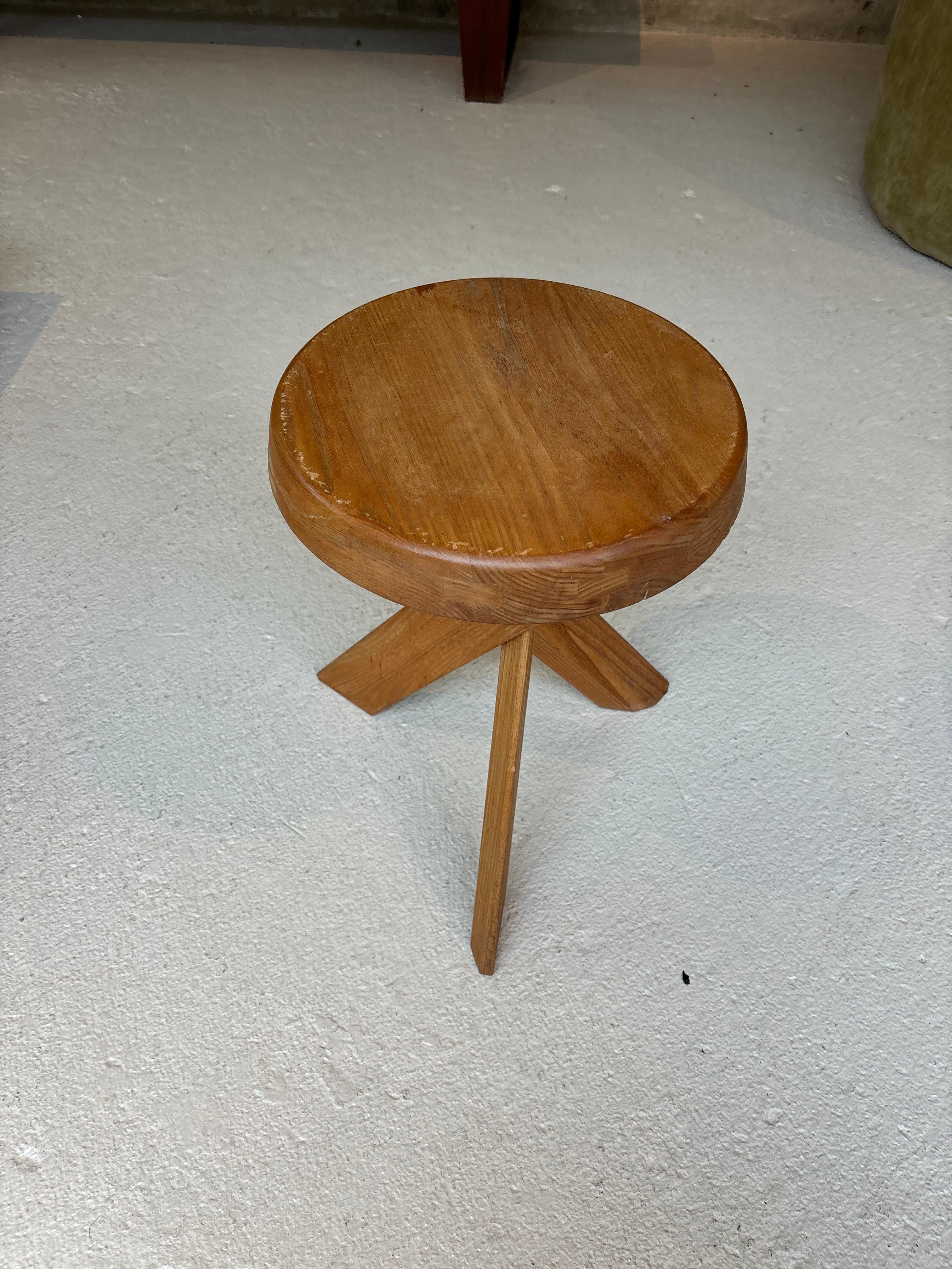 First edition of S31 stool by Pierre Chapo For Sale 10