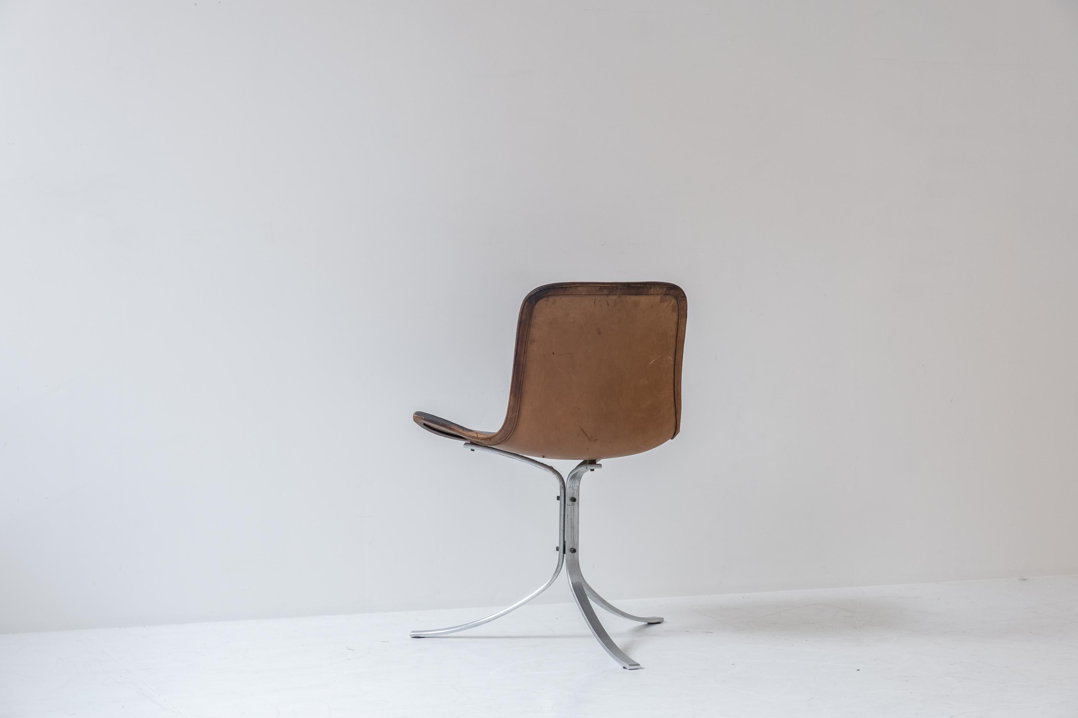 Scandinavian Modern First Edition PK9 Tulip Chair by Poul Kjaerholm for E. Kold Christensen, DK 1961