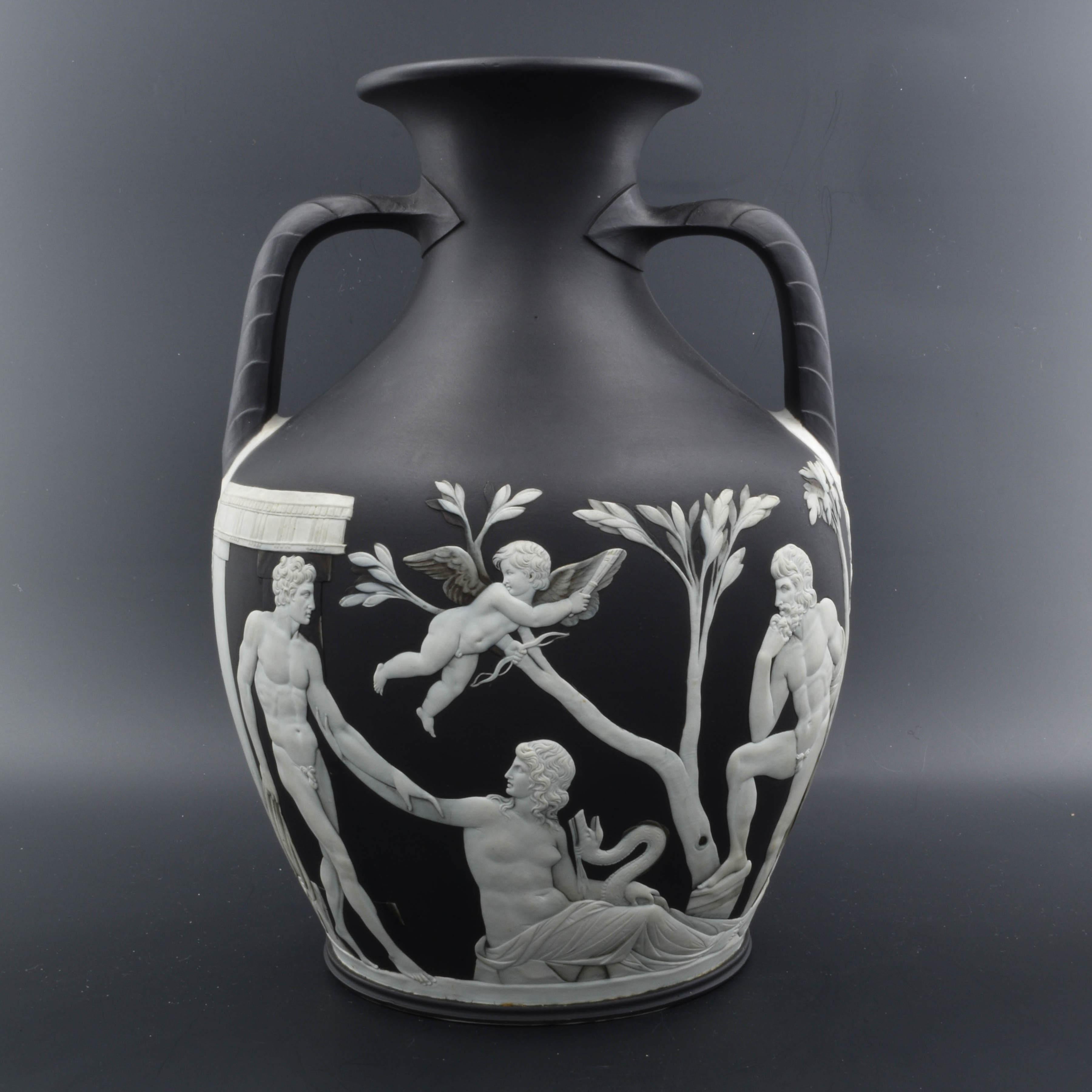 NOTE: We do not keep this in the showroom. Please let us know if you're visiting and would like to see it.

Rarely does a first edition Portland vase come onto the market, and even more rarely such a perfect example.

The model for this is the