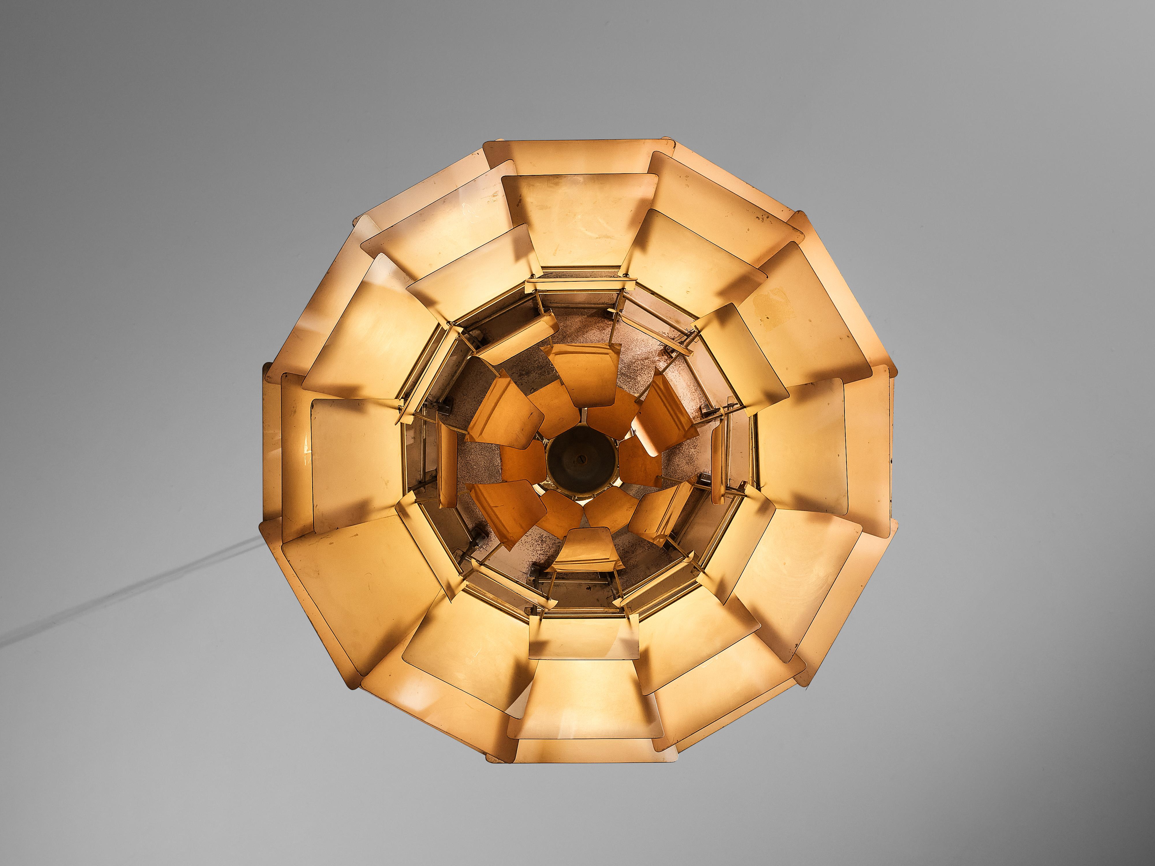 Danish First Edition Poul Henningsen 'Artichoke' Chandelier with Copper Shades