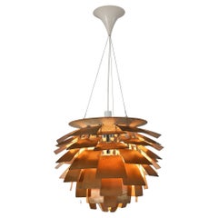 Vintage First Edition Poul Henningsen 'Artichoke' Chandelier with Copper Shades