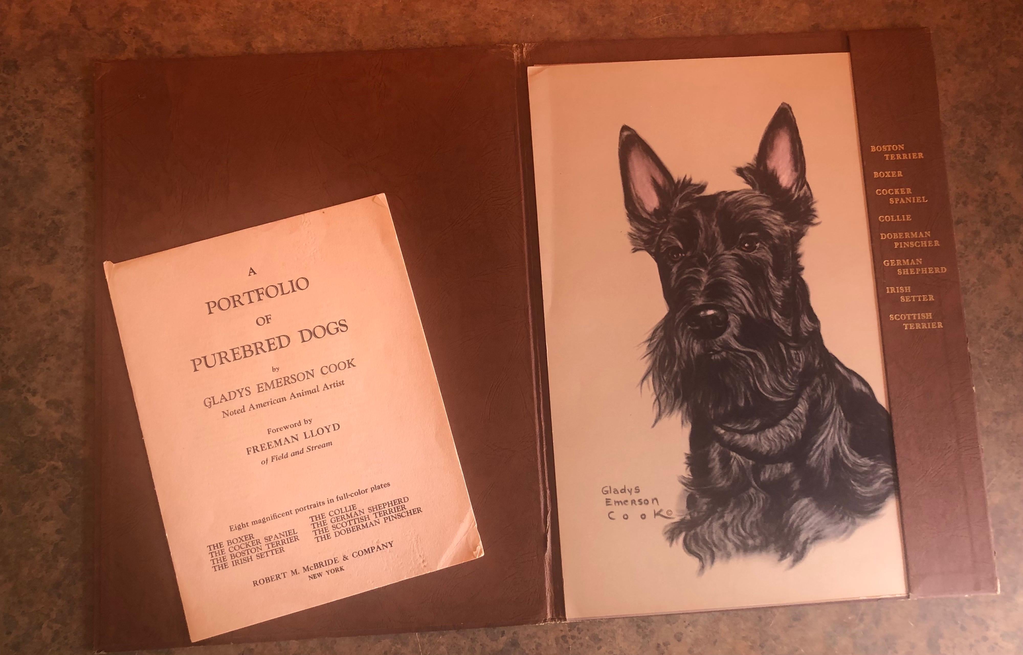 First Edition Set of Eight Signed Dog Prints by Gladys Emerson Cook 6