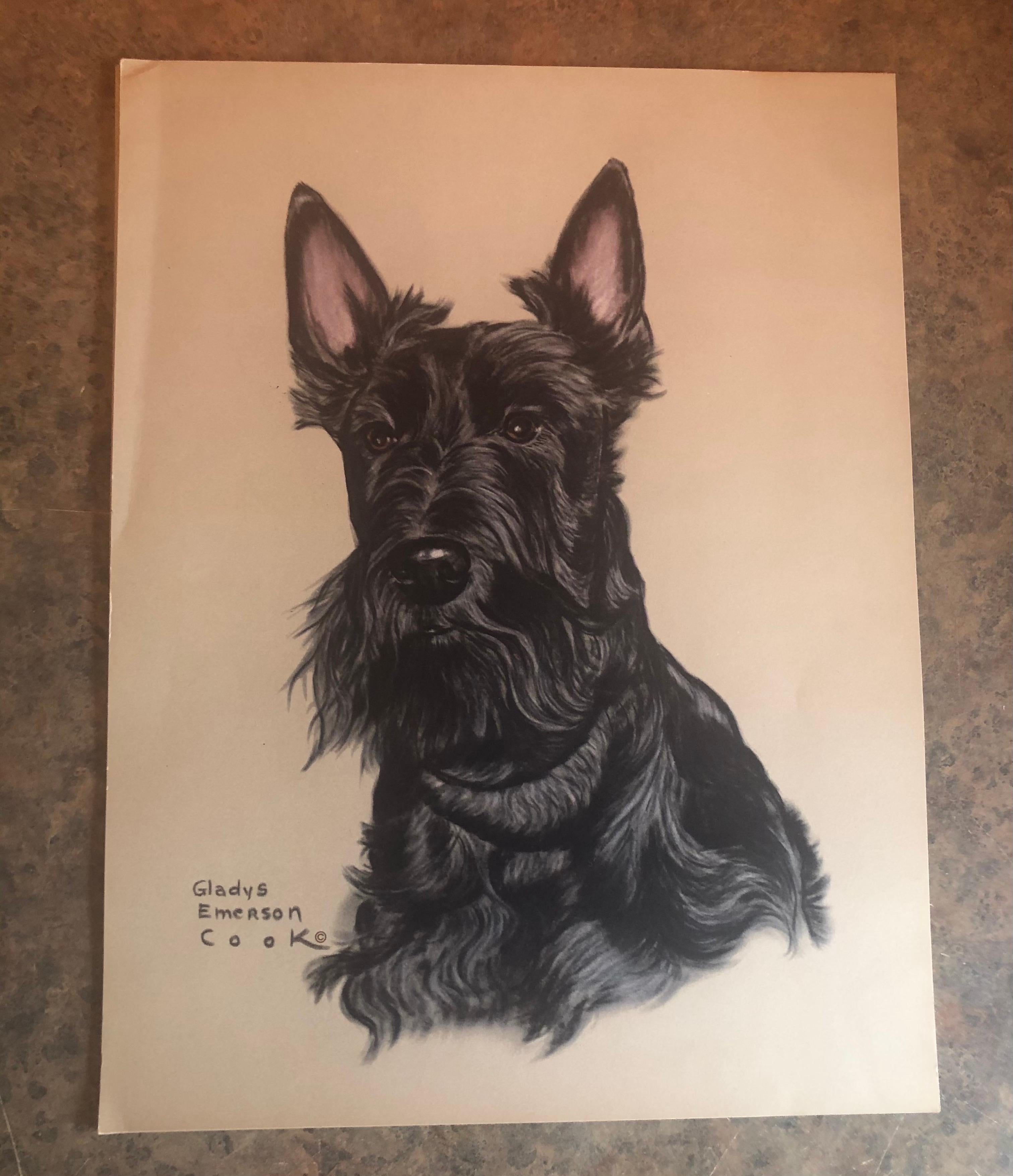 First Edition Set of Eight Signed Dog Prints by Gladys Emerson Cook In Good Condition In San Diego, CA