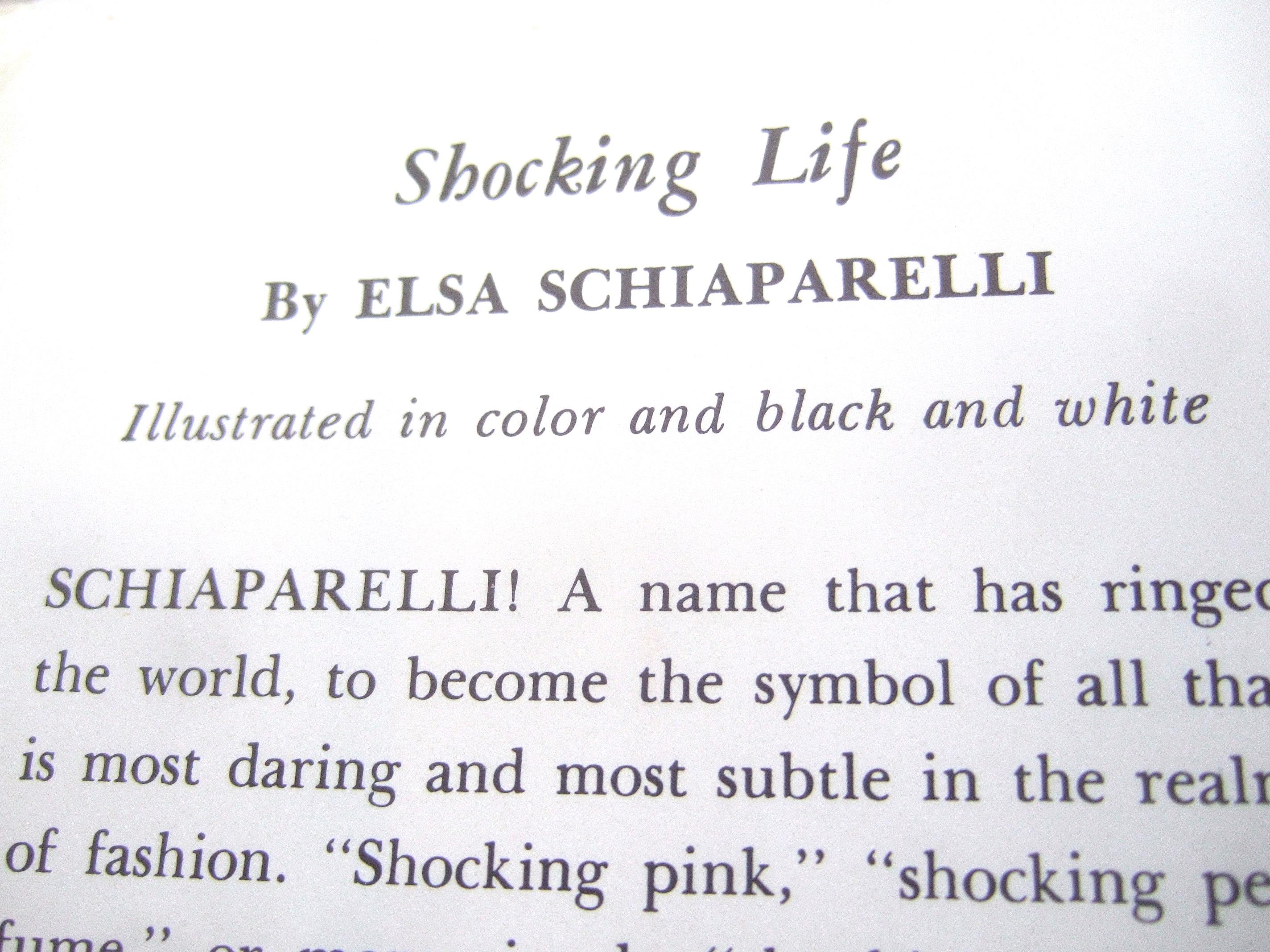 Erste Ausgabe Shocking Life of Elsa Schiaparelli Hardcover Buch c 1954 12