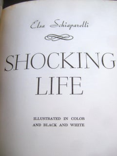 First Edition Shocking Life of Elsa Schiaparelli Hard Cover Book c 1954