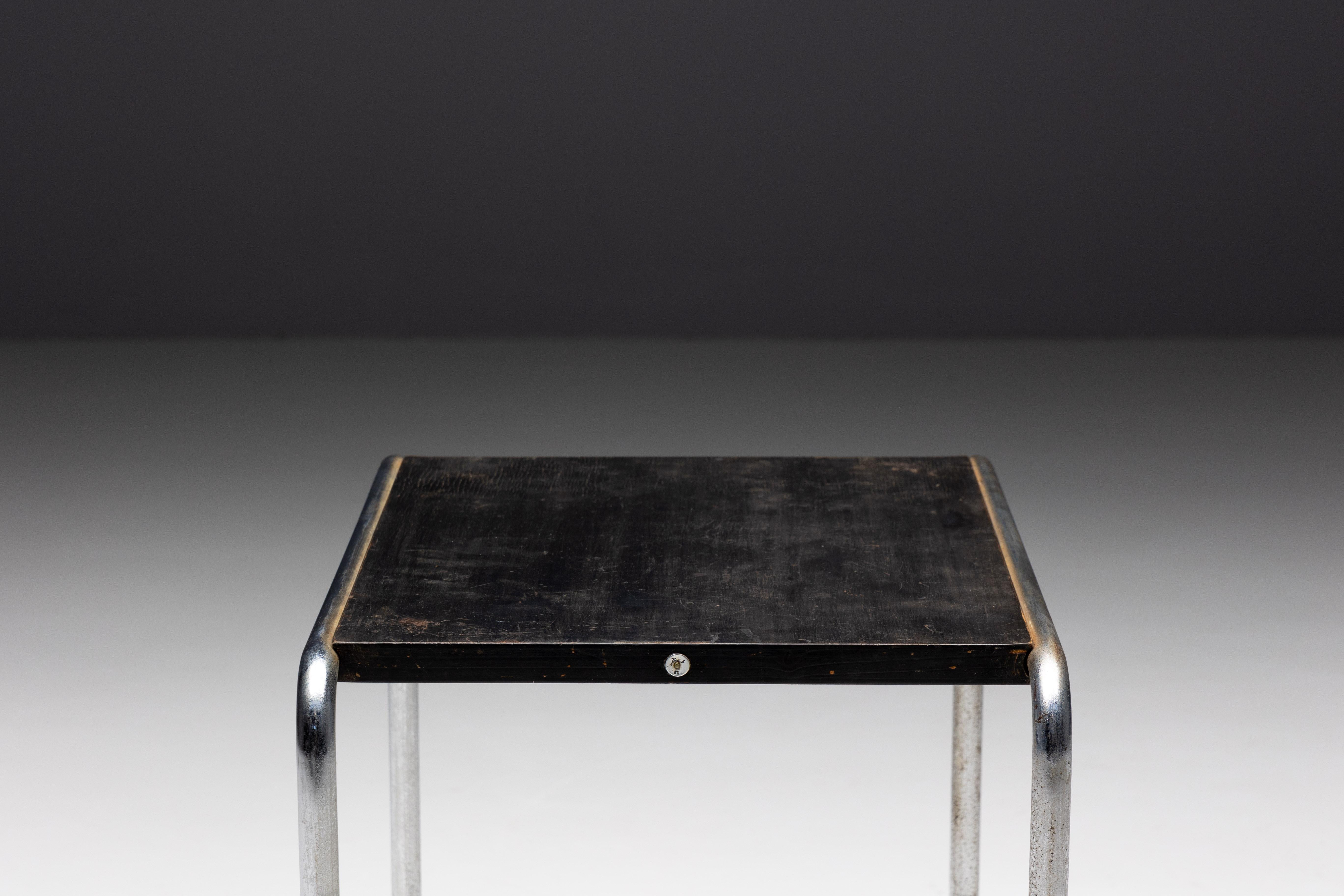 Primera edición de mesas auxiliares de Marcel Breuer para Thonet, Alemania, años 30 en venta 11