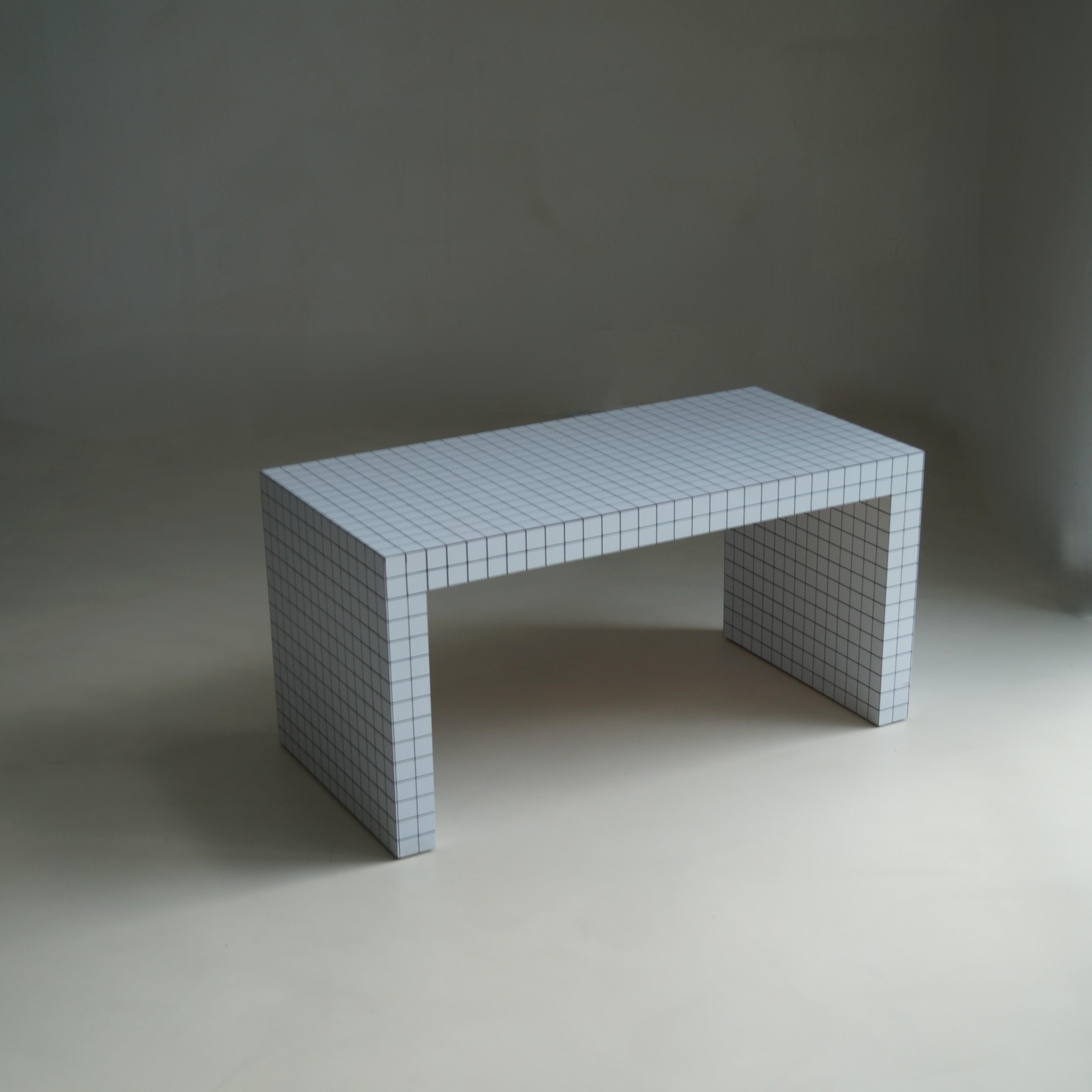 First Edition Superstudio 'Quaderna' console table or bench, 1970s For Sale 5