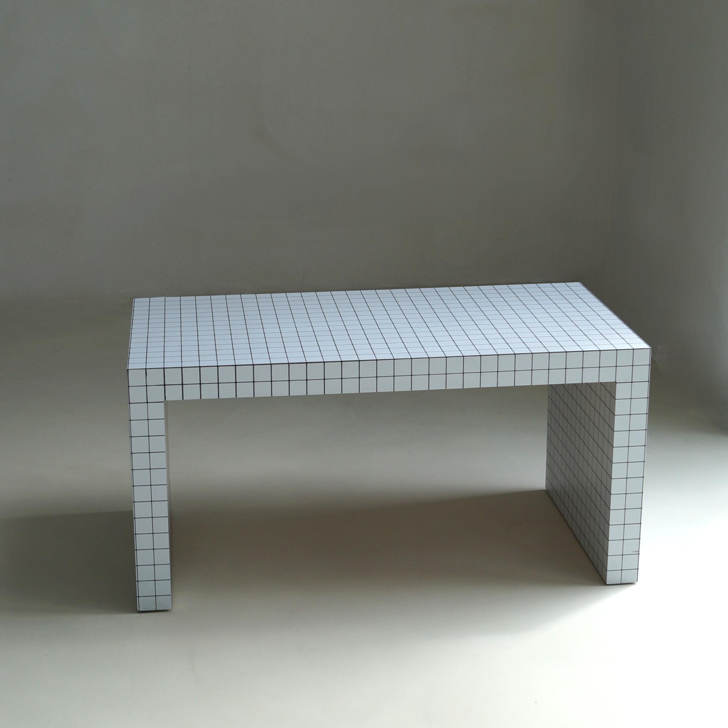 Late 20th Century First Edition Superstudio 'Quaderna' console table or bench, 1970s For Sale