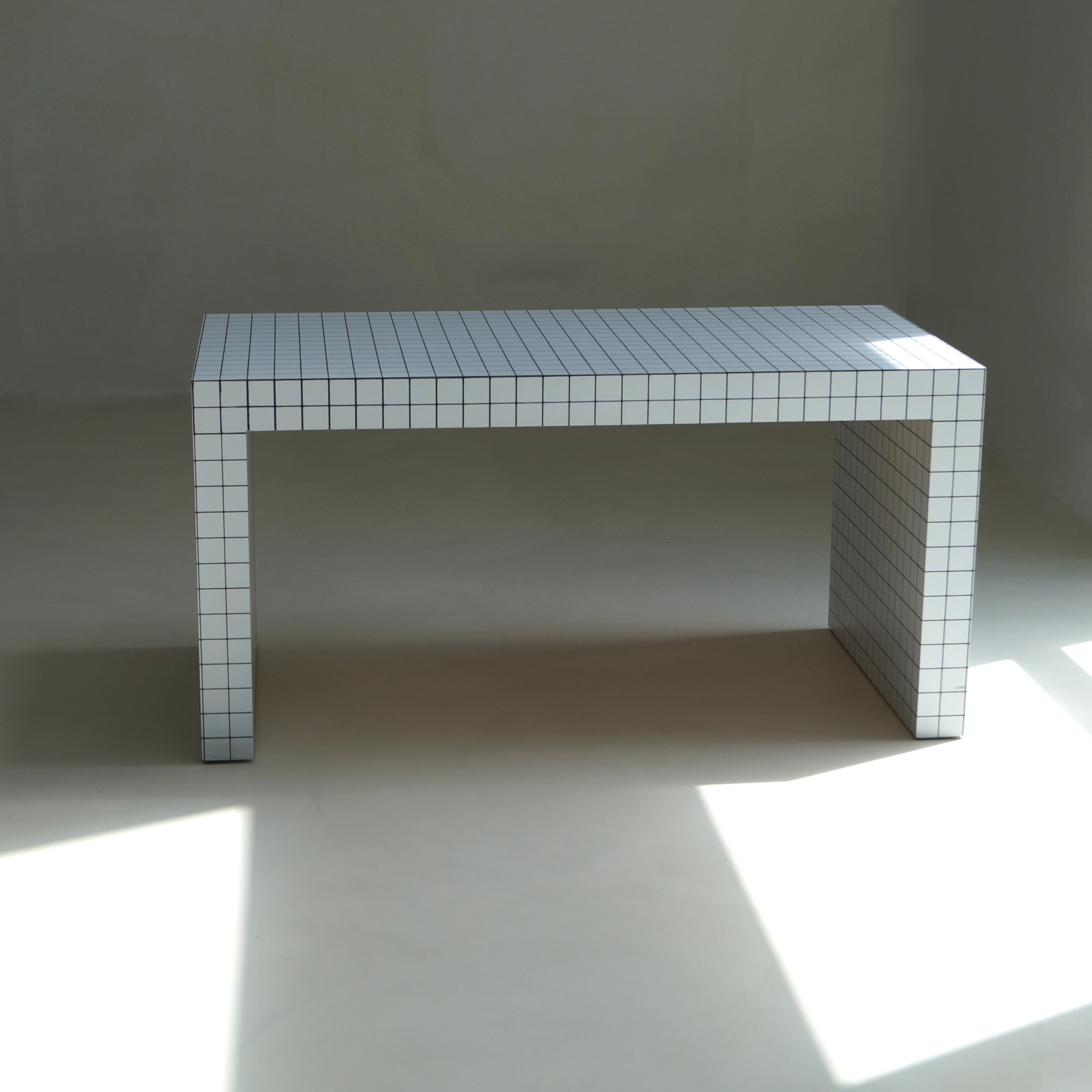 First Edition Superstudio 'Quaderna' console table or bench, 1970s For Sale 1