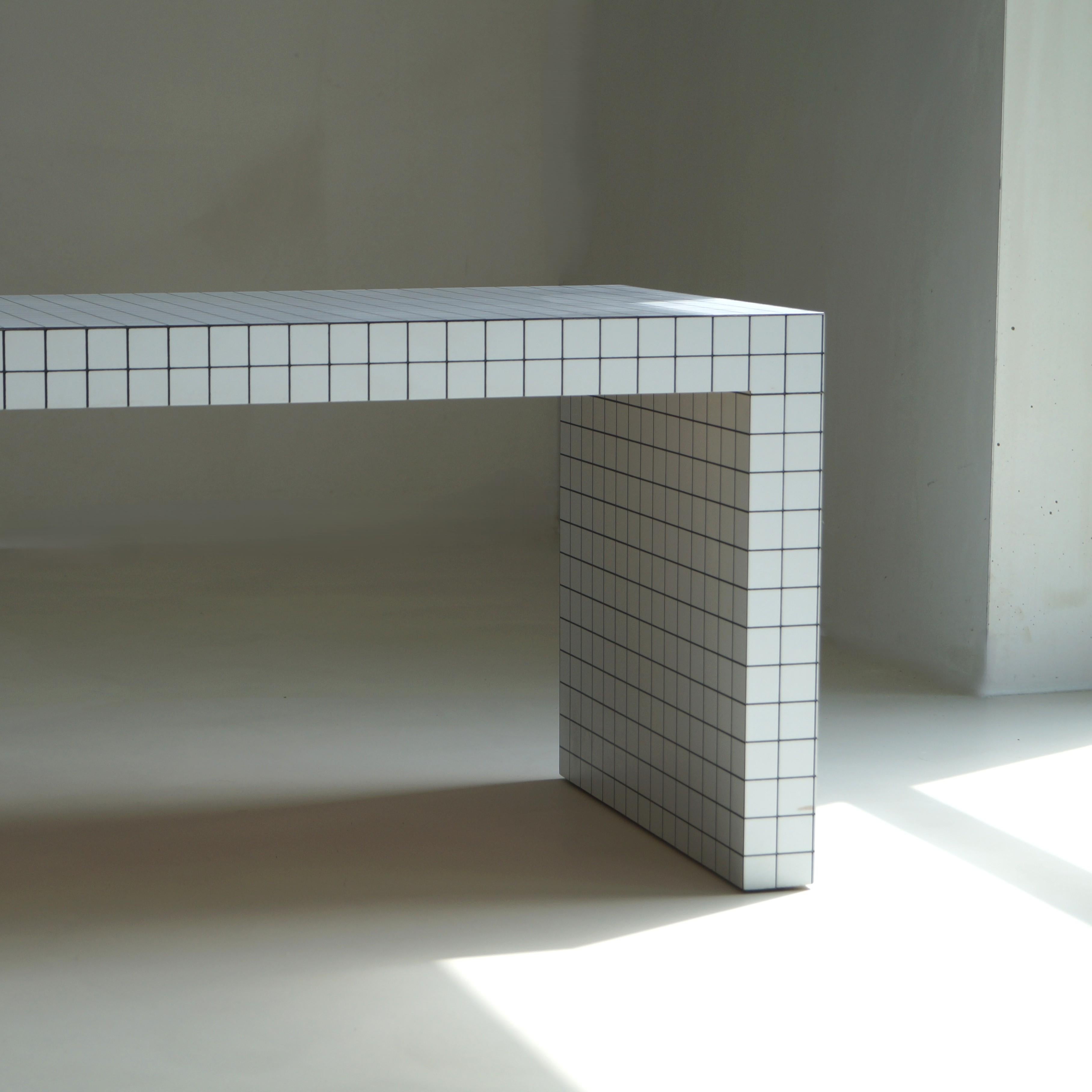 First Edition Superstudio 'Quaderna' console table or bench, 1970s For Sale 2
