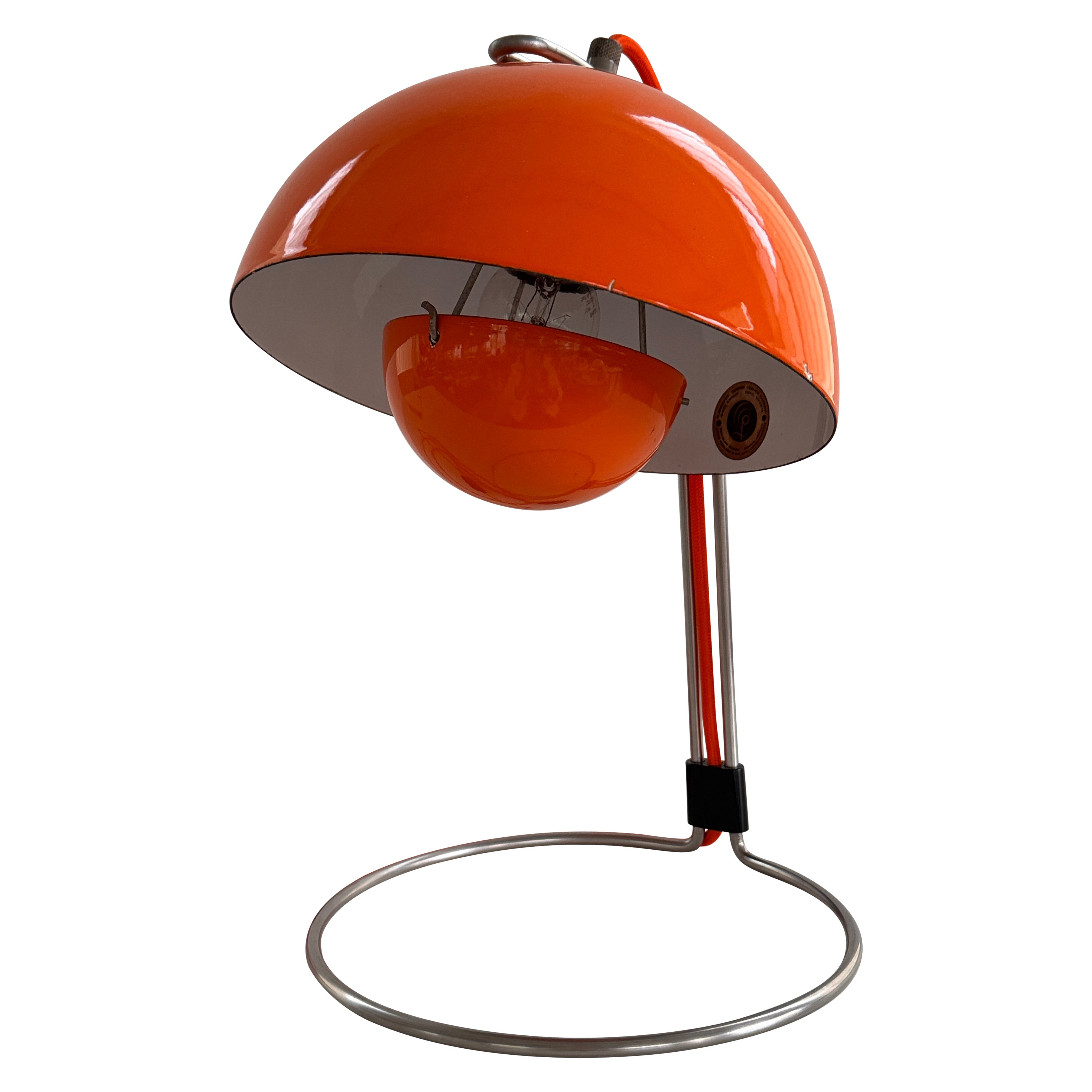 Erstausgabe Verner Panton Tischleuchte "Blumentopf" VP4 für Louis Poulsen, 1968